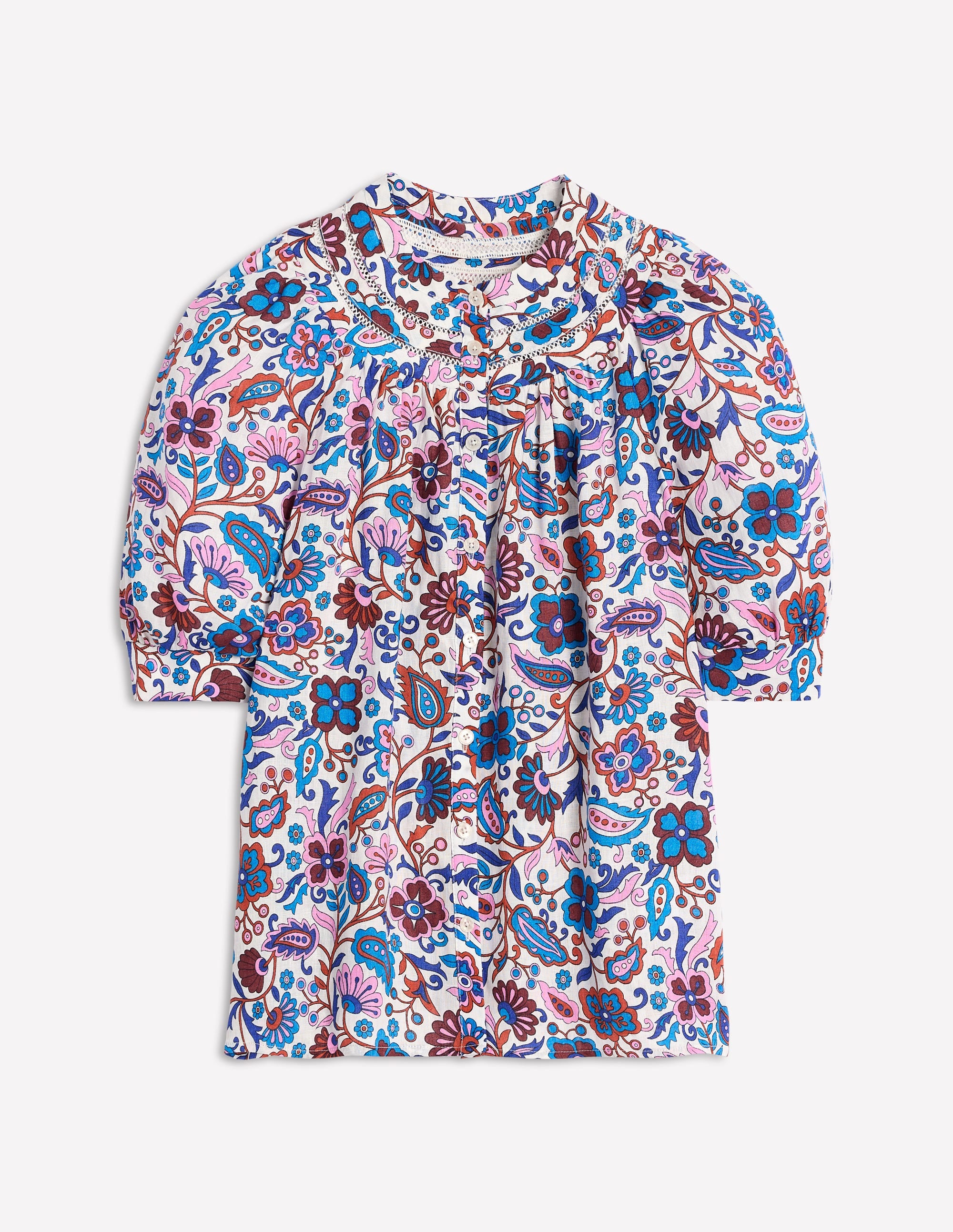 Bea Linen Top-Multi, Oriental Paradise - Image 5