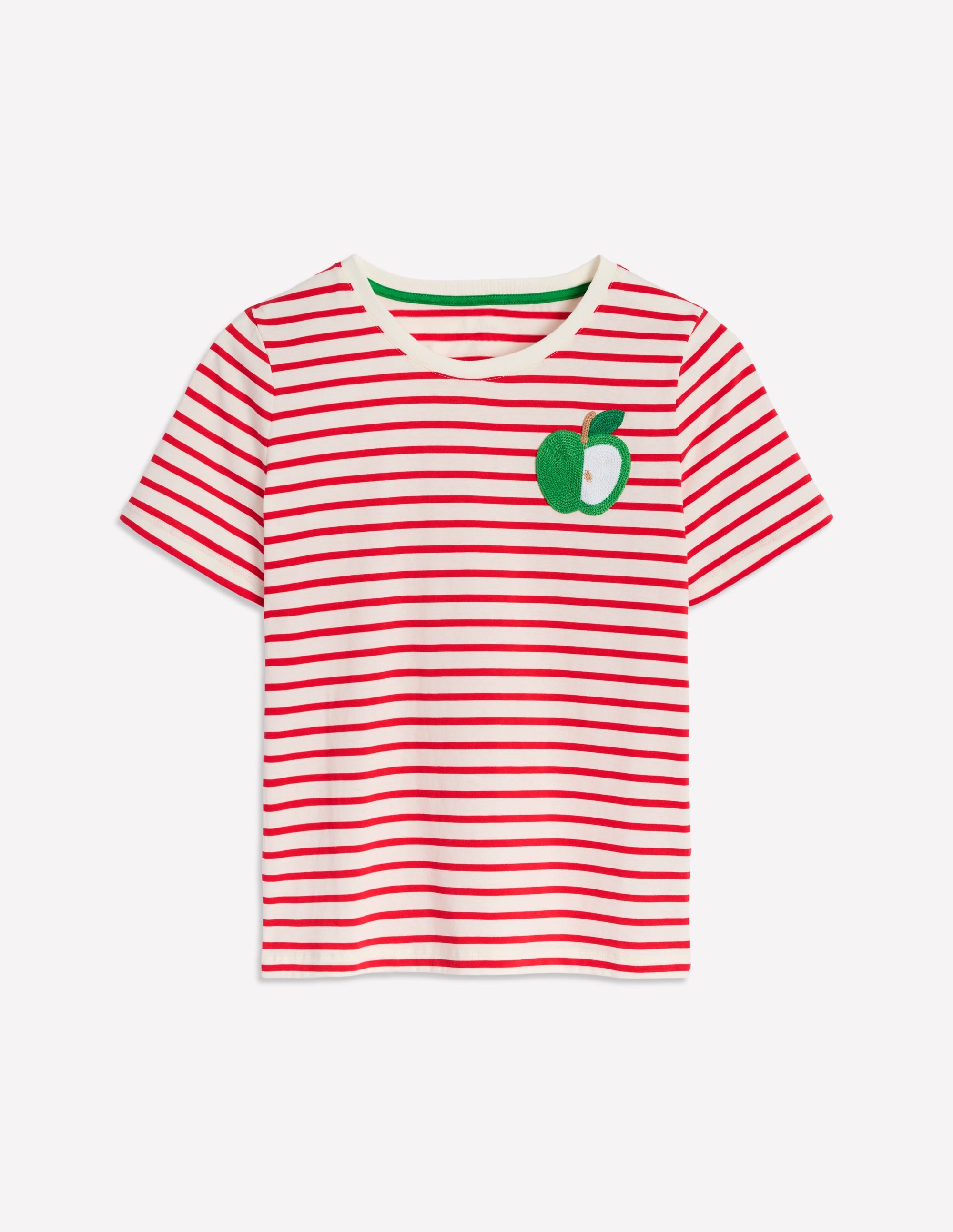 Relaxed Novelty T-Shirt-Ivory, Red Apple - Image 5
