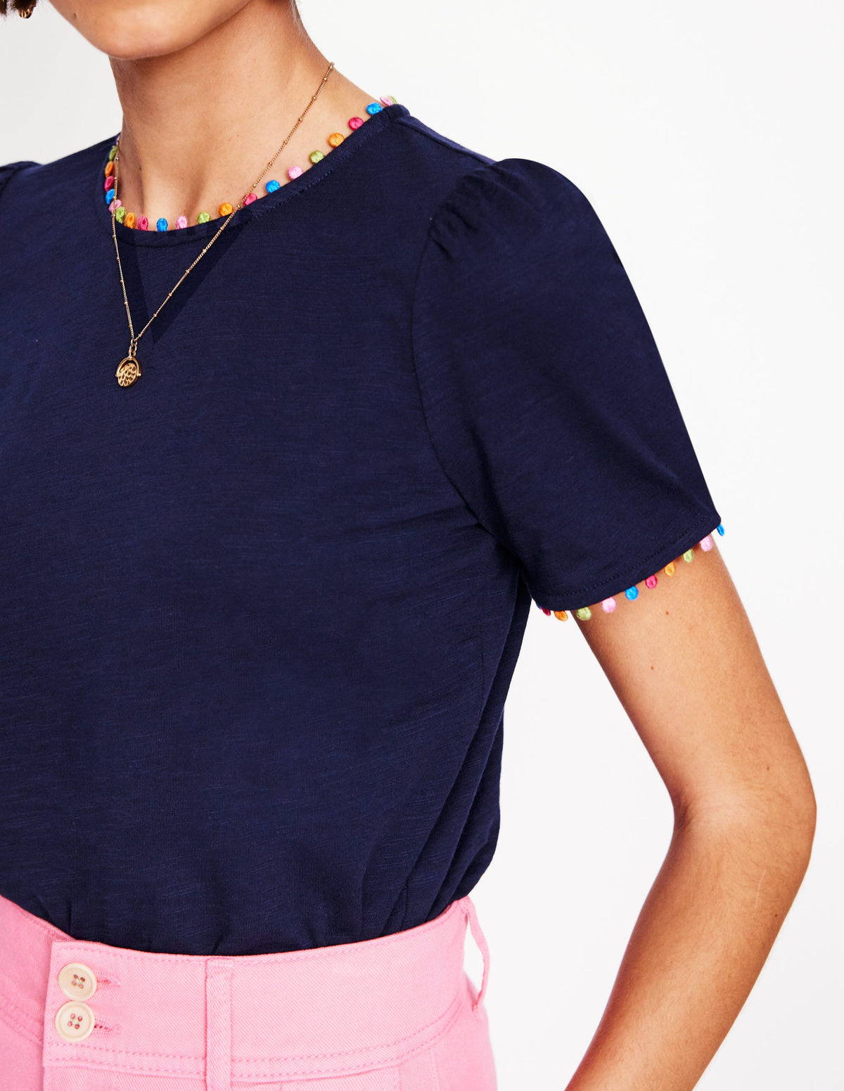 Ali Jersey T-Shirt-Navy, Multi - Image 2
