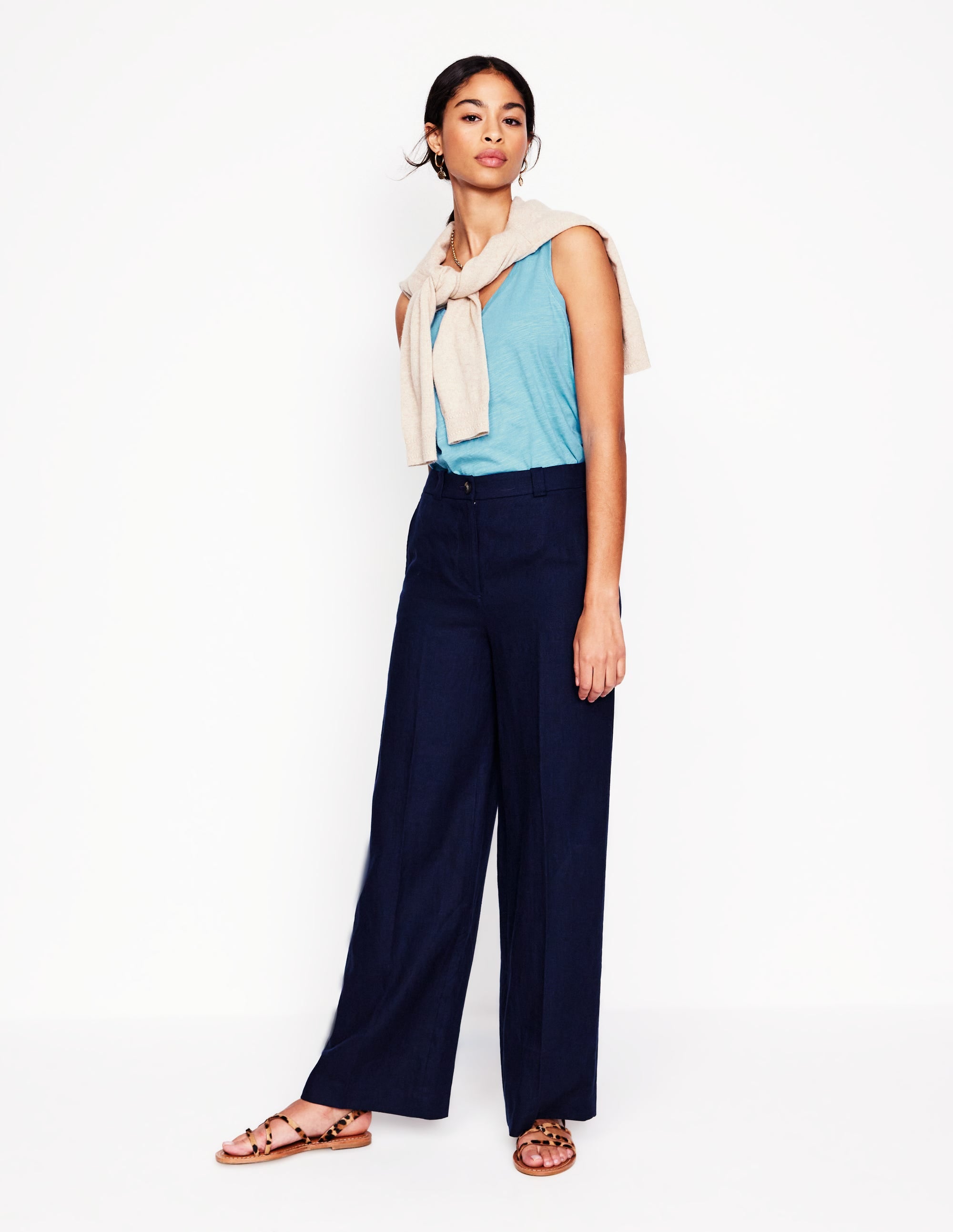 Sophie Slub Vest-Duck Egg Blue - Image 4