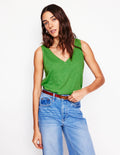 Sophie Slub Vest-Paradise Green