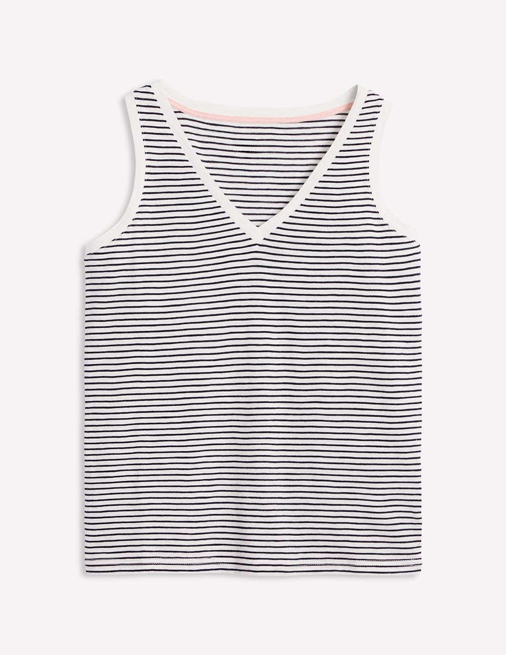 Sophie Slub Vest-Navy, Ivory Stripe - Image 5