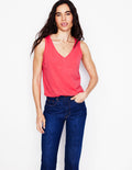 Sophie Slub Vest-Camelia Pink