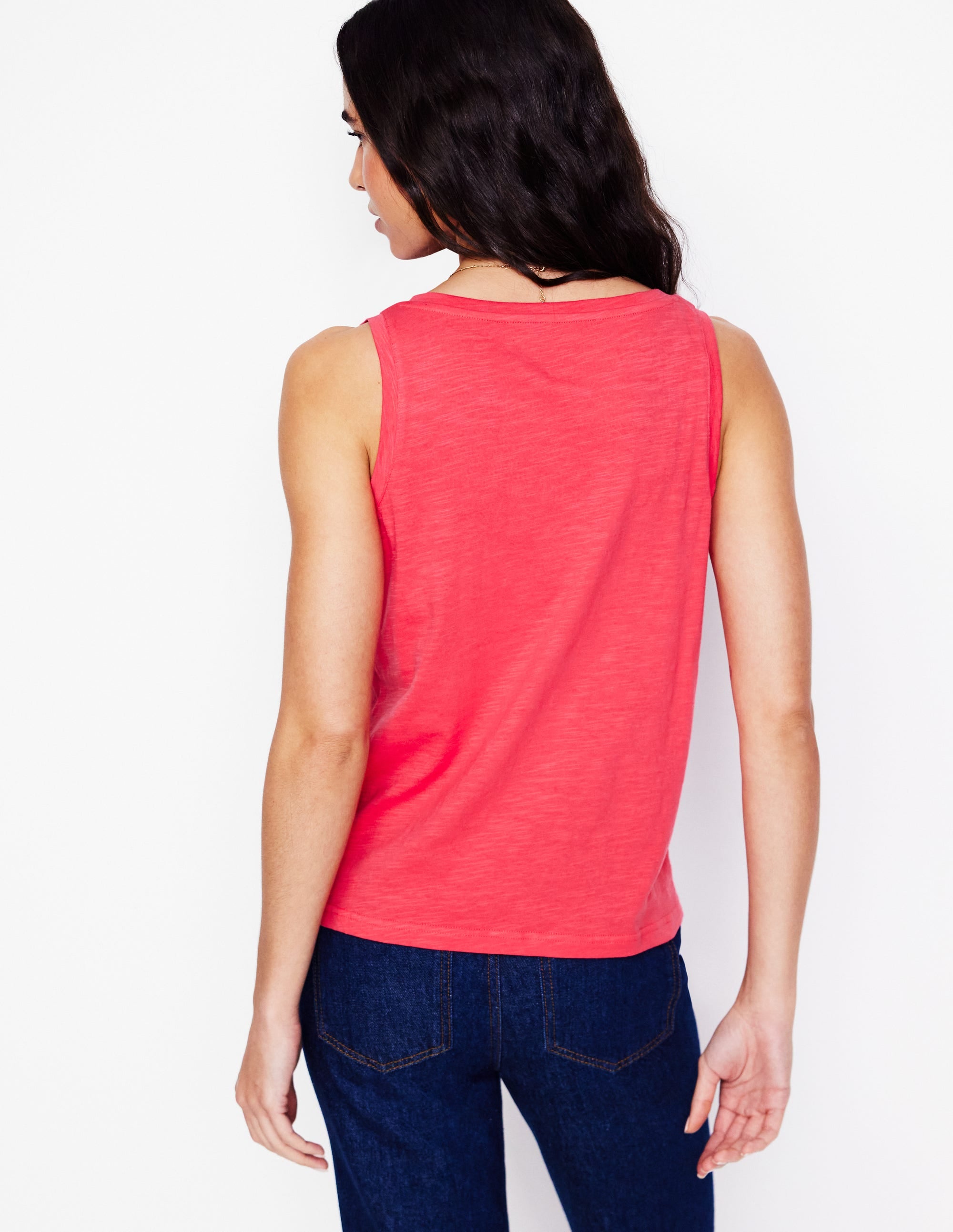 Sophie Slub Vest-Camelia Pink - Image 3