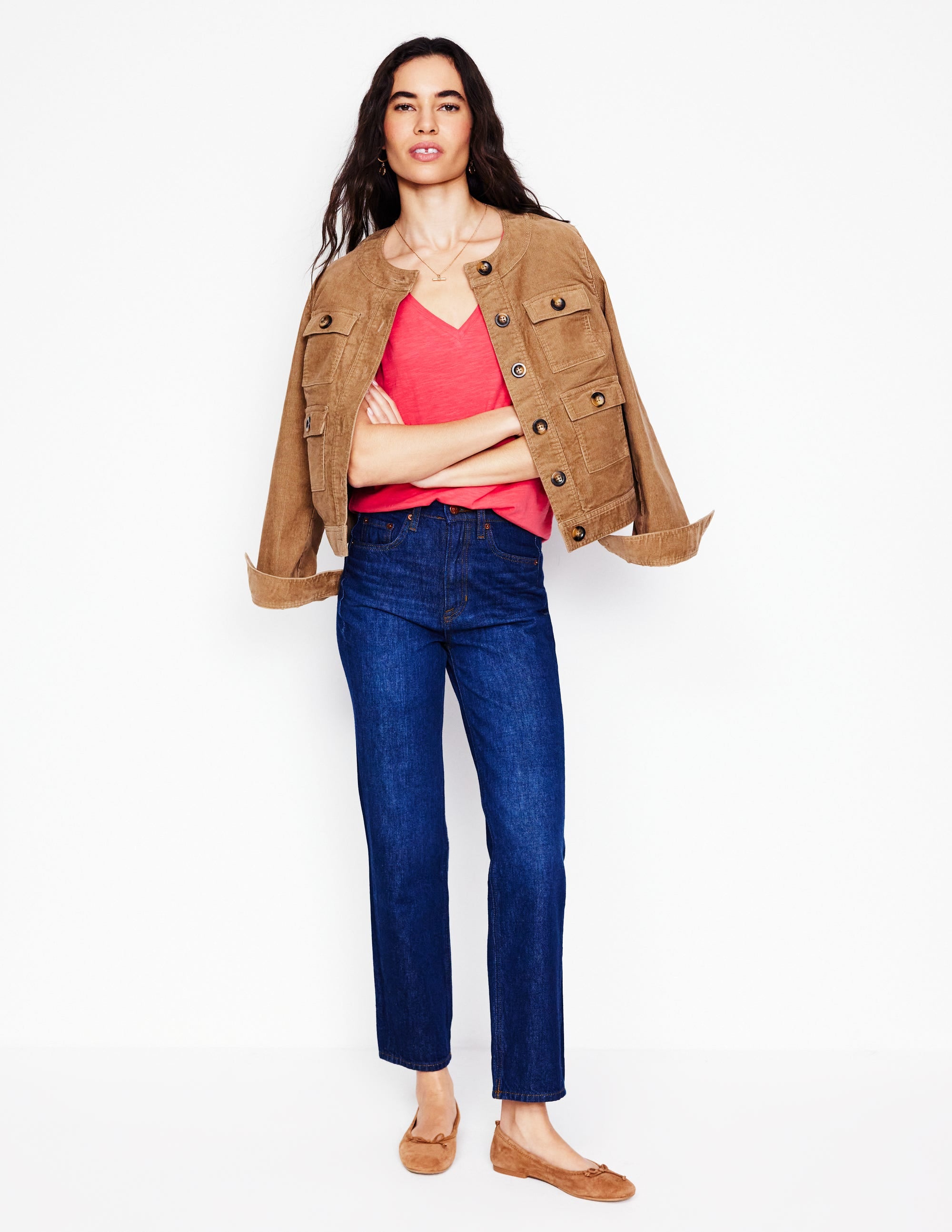 Sophie Slub Vest-Camelia Pink - Image 4