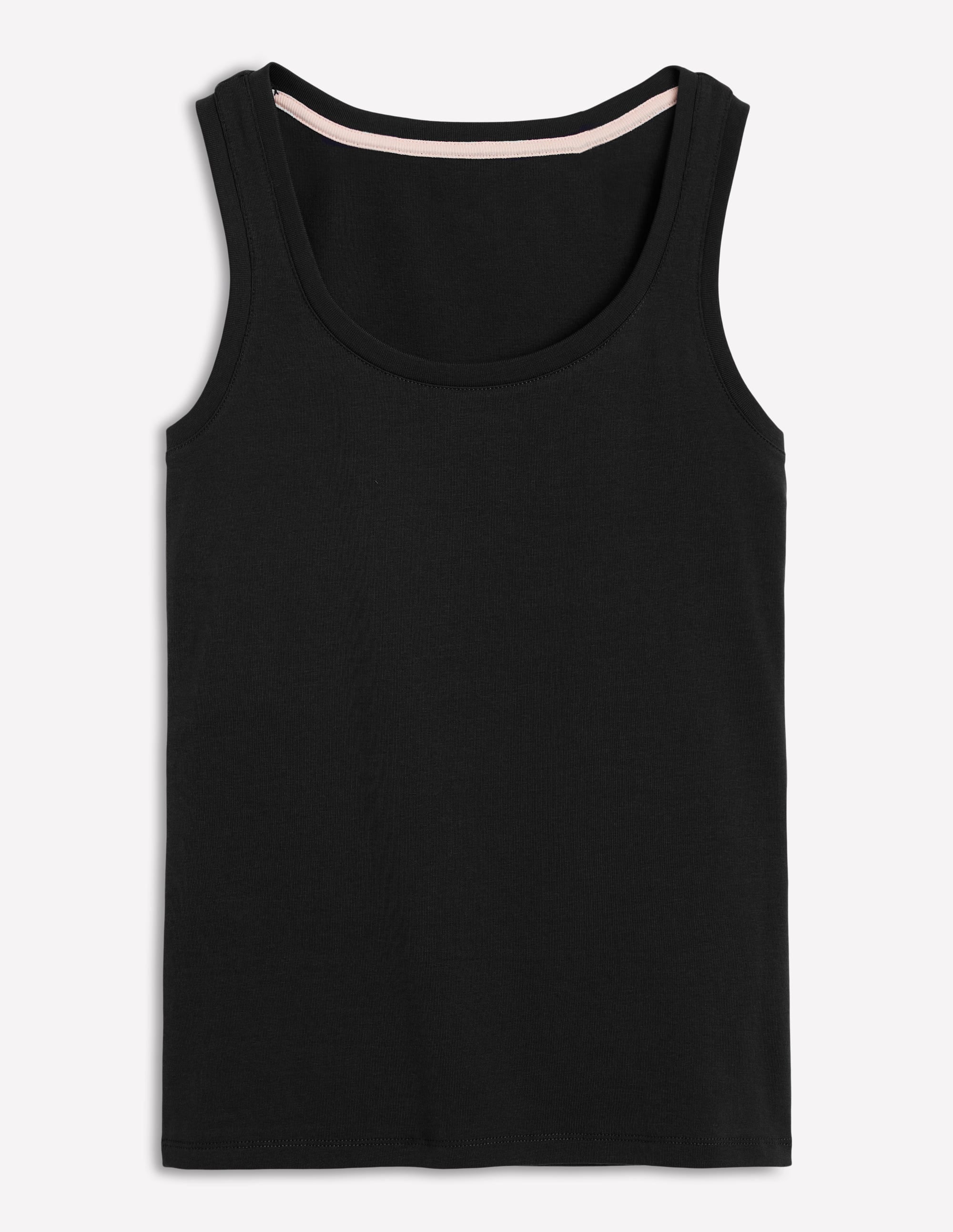 Essential Scoop-Neck Vest-Black - Image 5