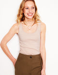 Essential Scoop-Neck Vest-Milkshake