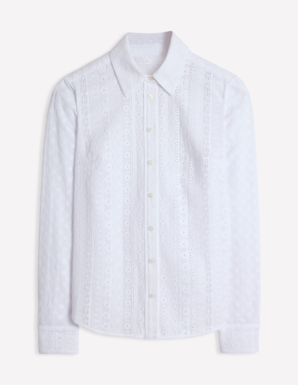 Sienna Fabric Interest Shirt-White - Image 5