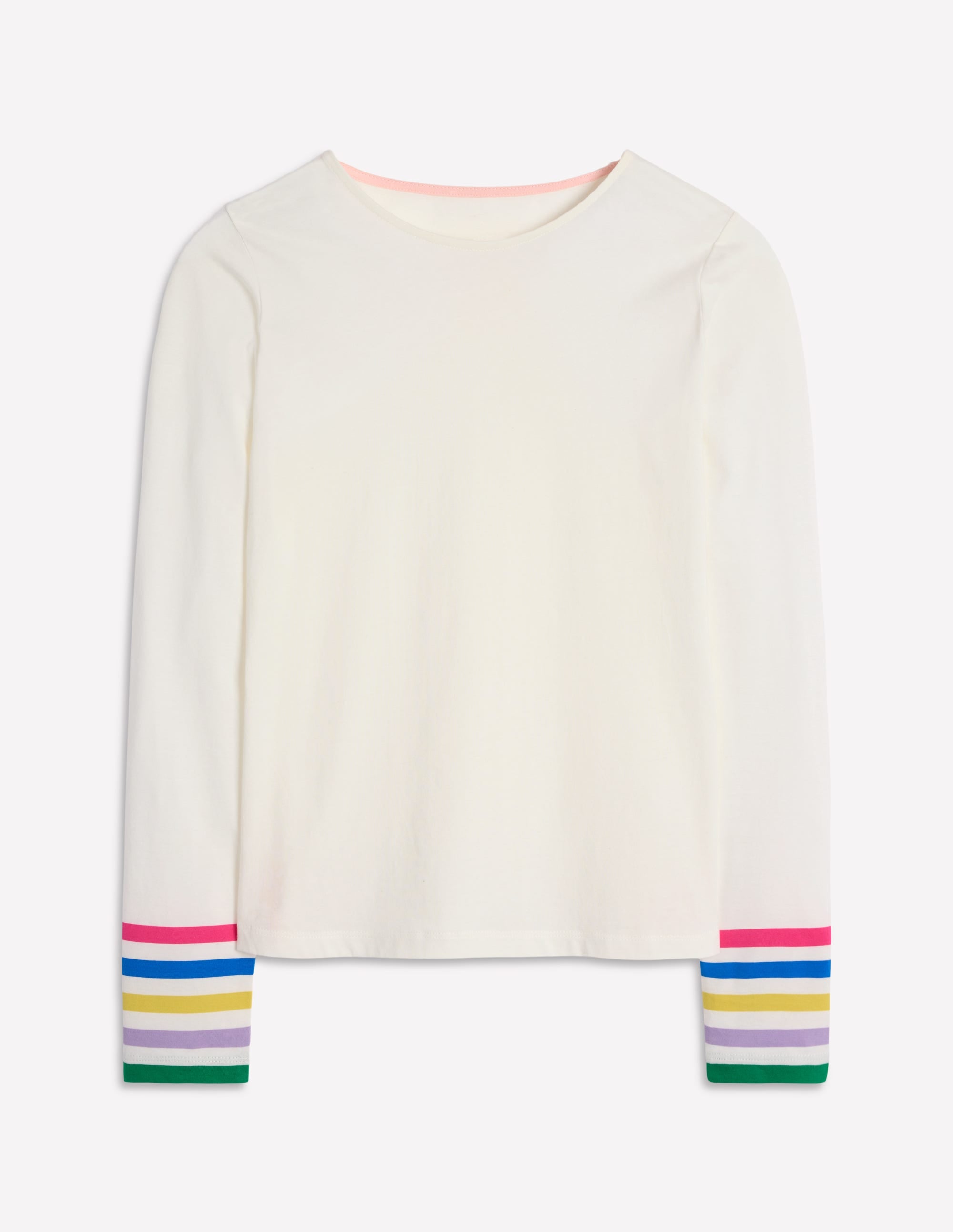 Stripe Cuff Top-Ivory Rainbow Stripe Cuff - Image 5