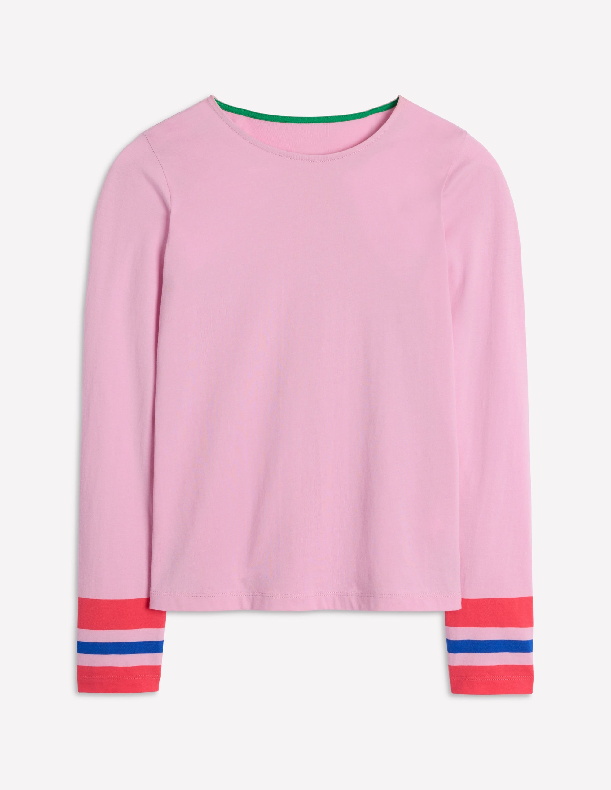 Stripe Cuff Top-Mauve and Camelia Pink Stripe - Image 3