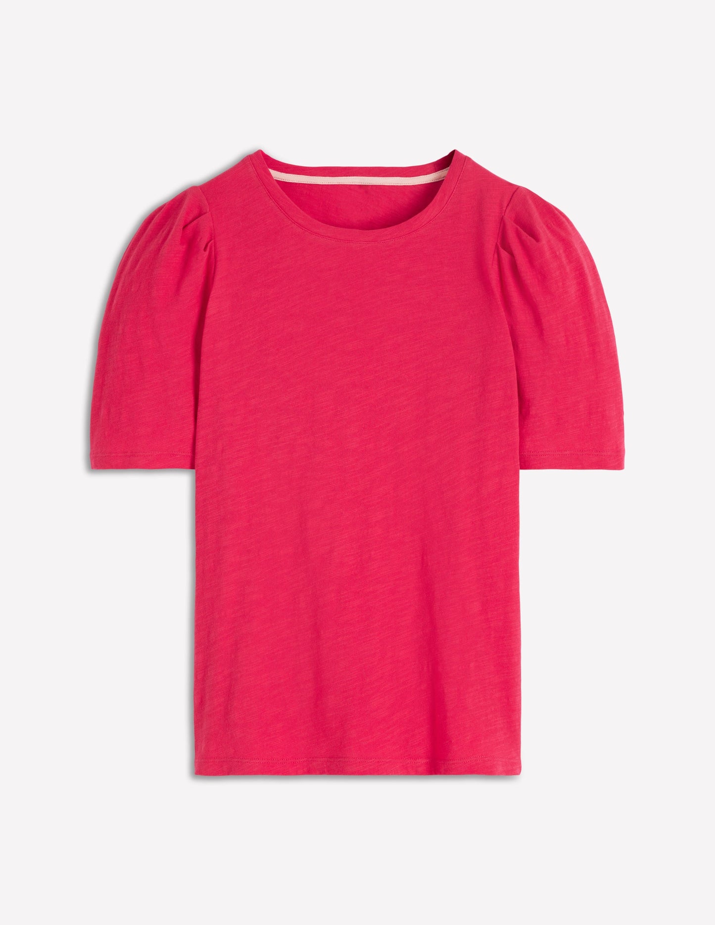 Pleat Sleeve T-shirt-Virtual Pink