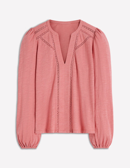 Poppy Long Sleeve Top-Dusty Rose-5