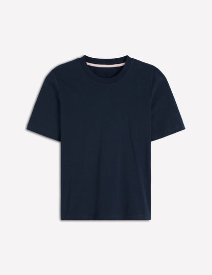 Cotton T-Shirt-Navy-4
