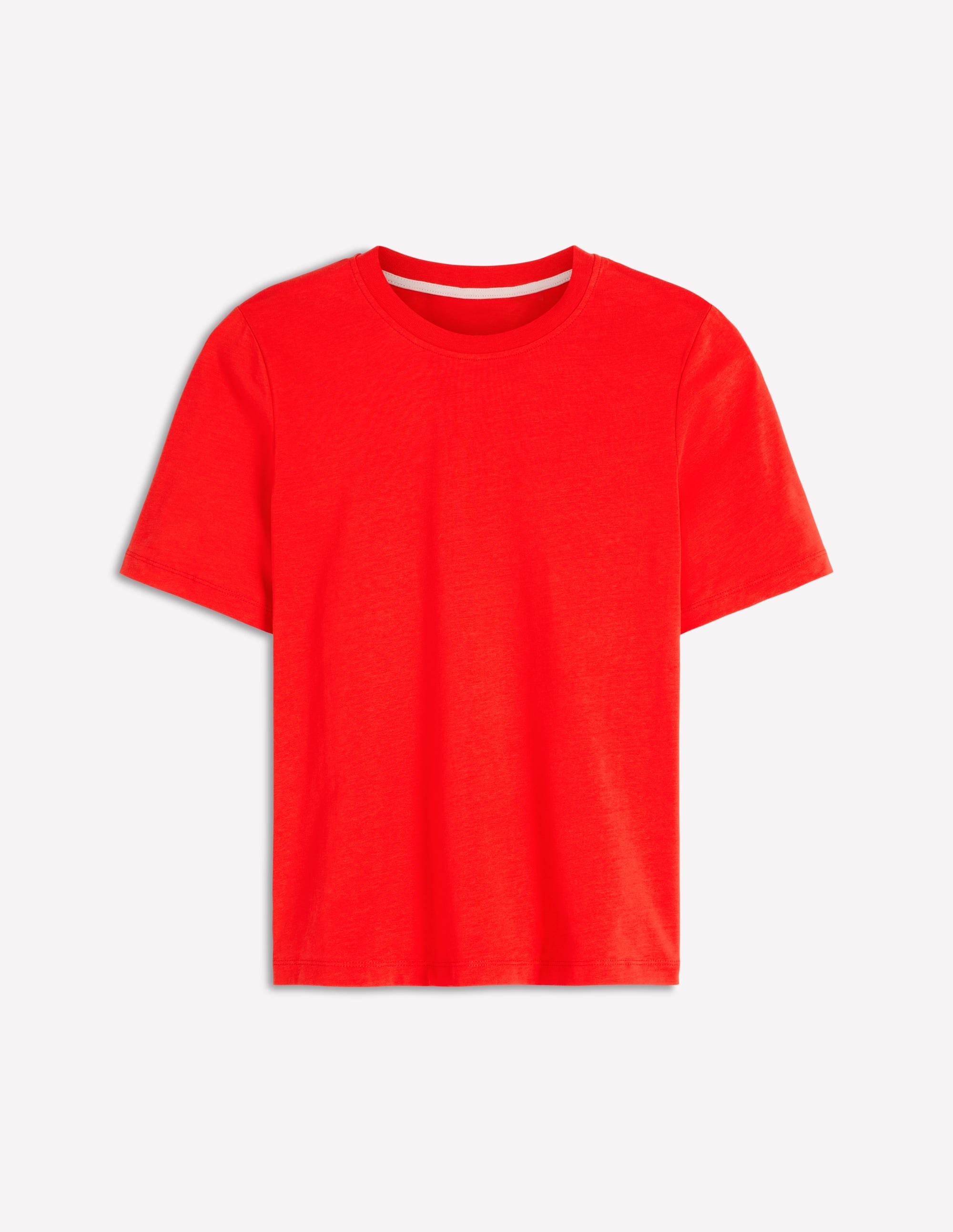 Cotton Crew Neck T-shirt-Red - Image 6