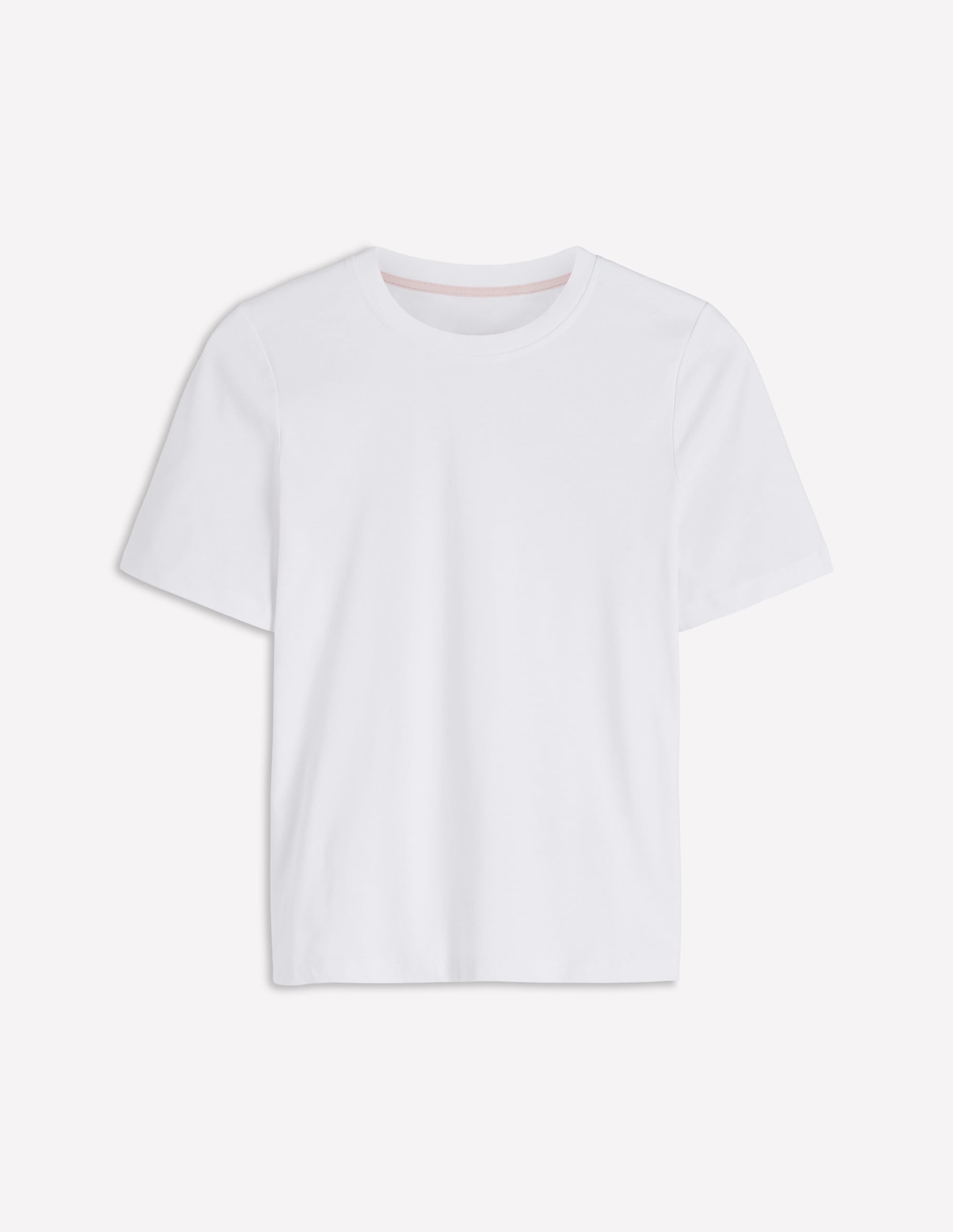 Cotton Crew Neck T-shirt-White - Image 6