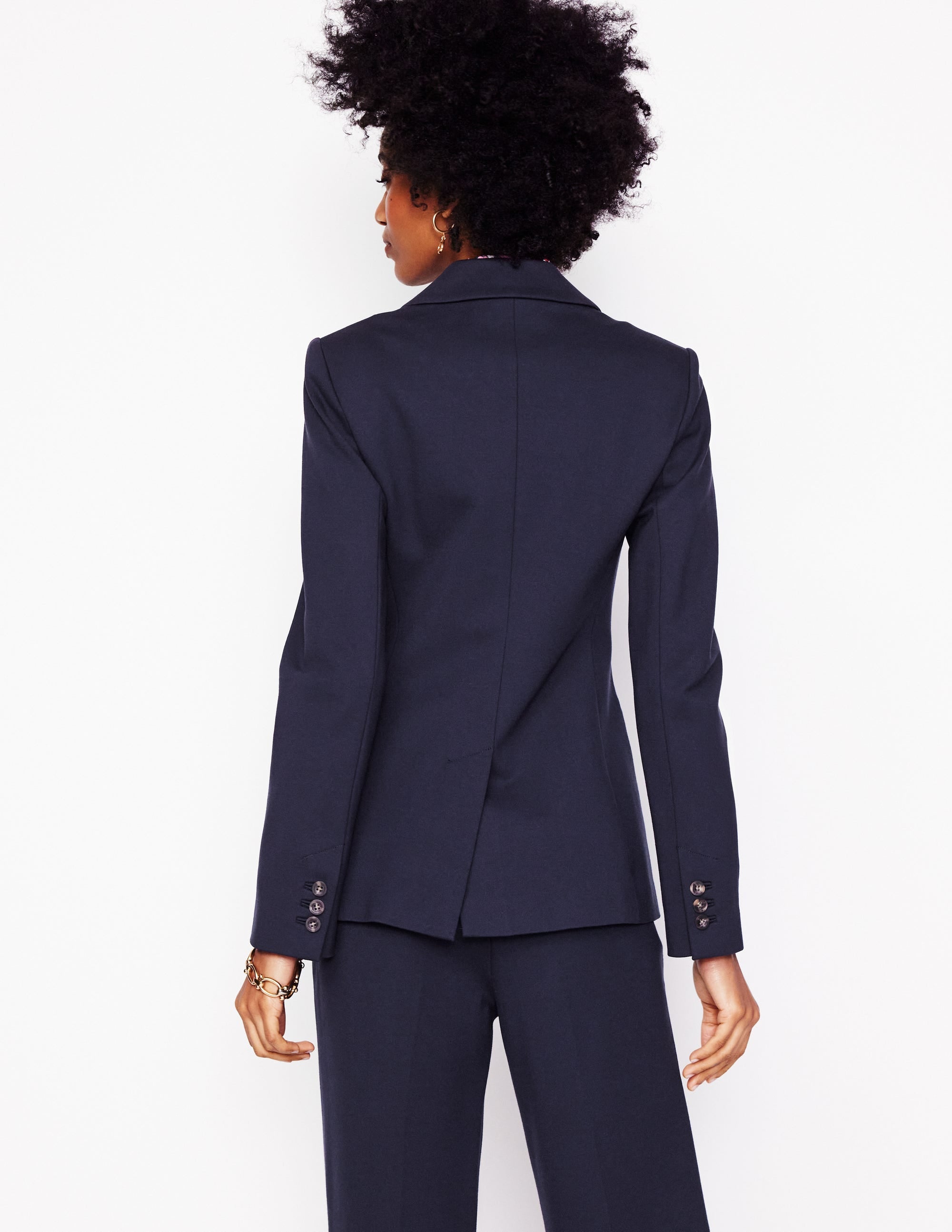 Marylebone Ponte Blazer-Navy - Image 2