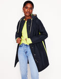 Wells Waterproof Hooded Coat-Navy