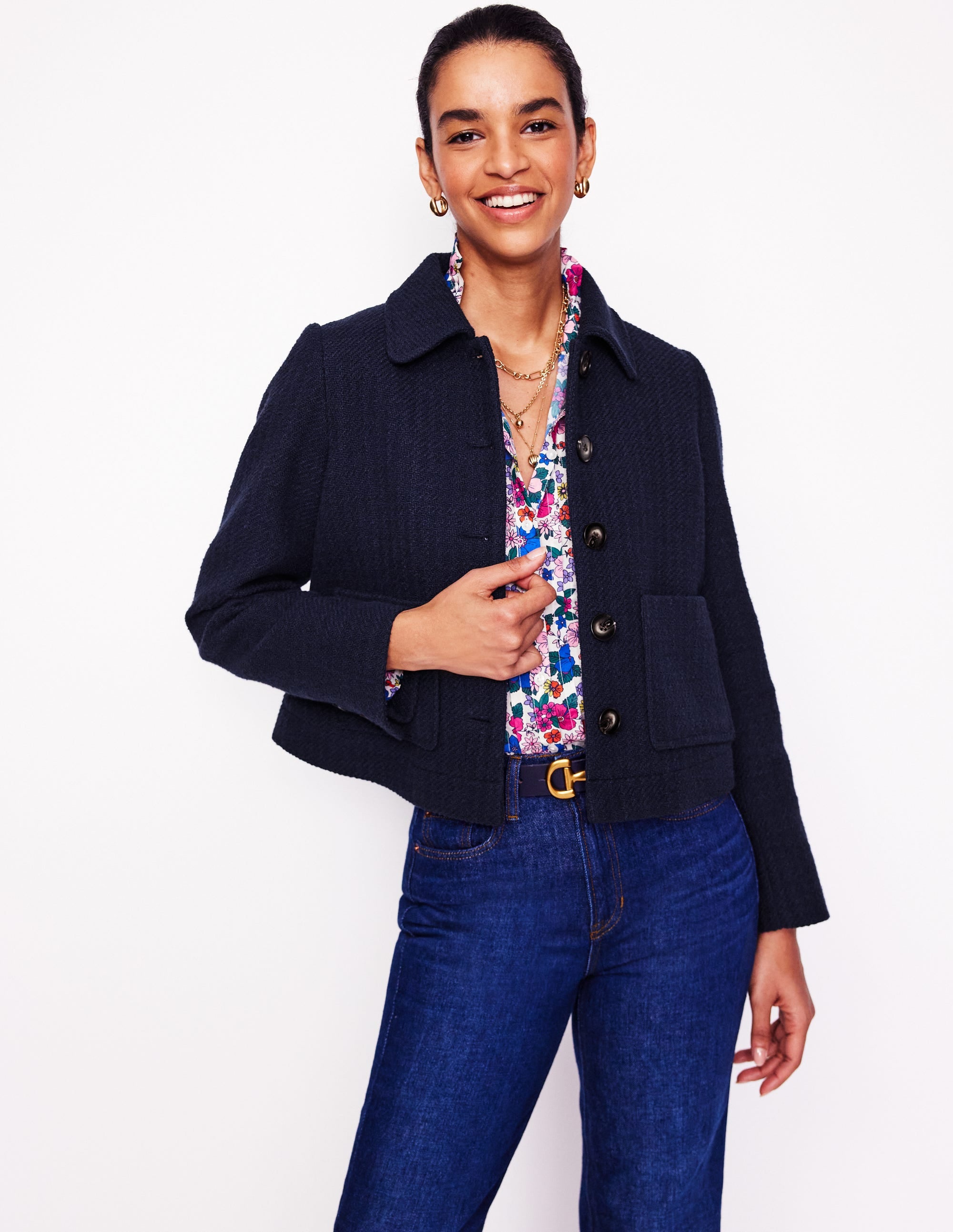 Knightsbridge Swing Jacket-Navy - Image 1