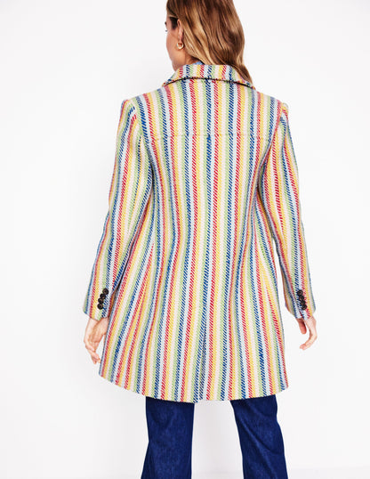 Lincoln Stripe Coat-Rainbow Twill Stripe-3