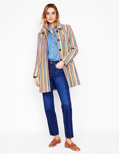 Lincoln Stripe Coat-Rainbow Twill Stripe-5