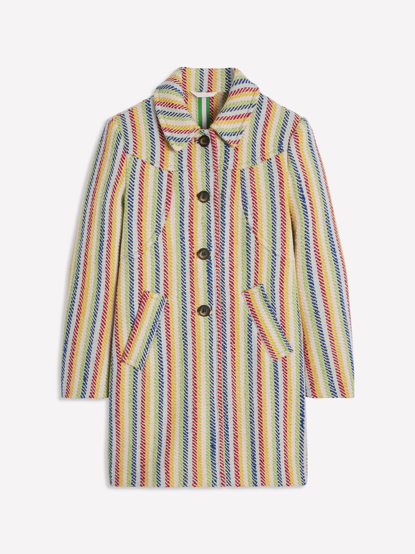 Lincoln Stripe Coat-Rainbow Twill Stripe