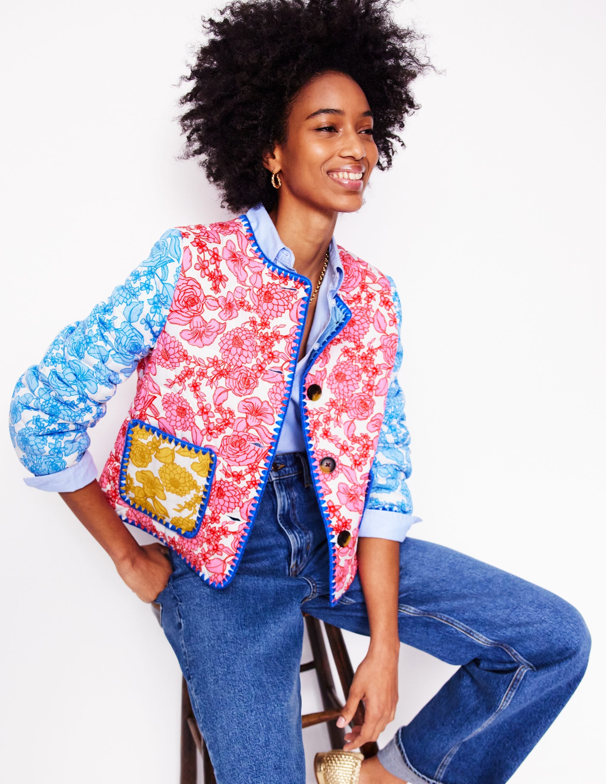 Chelsea Quilted Jacket-Blossom Cascade - Image 1