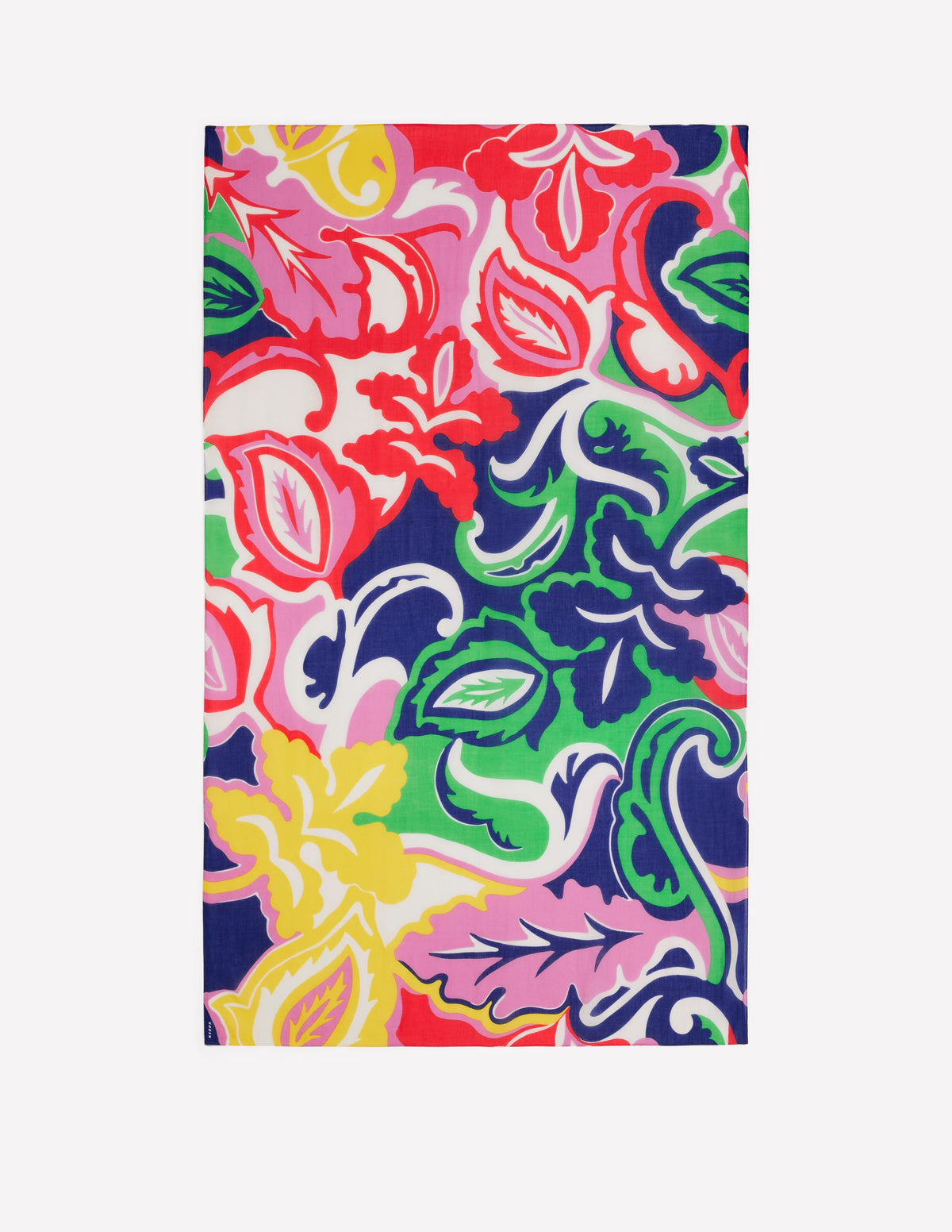 Printed Sarong Scarf-Multi, Foliage Twirl - Image 3