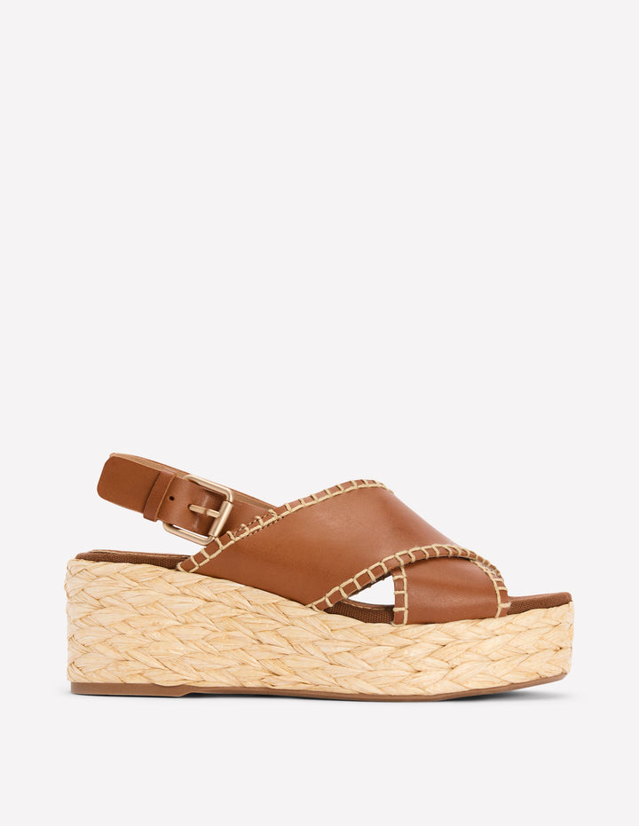 Cross Strap Espadrille-Tan