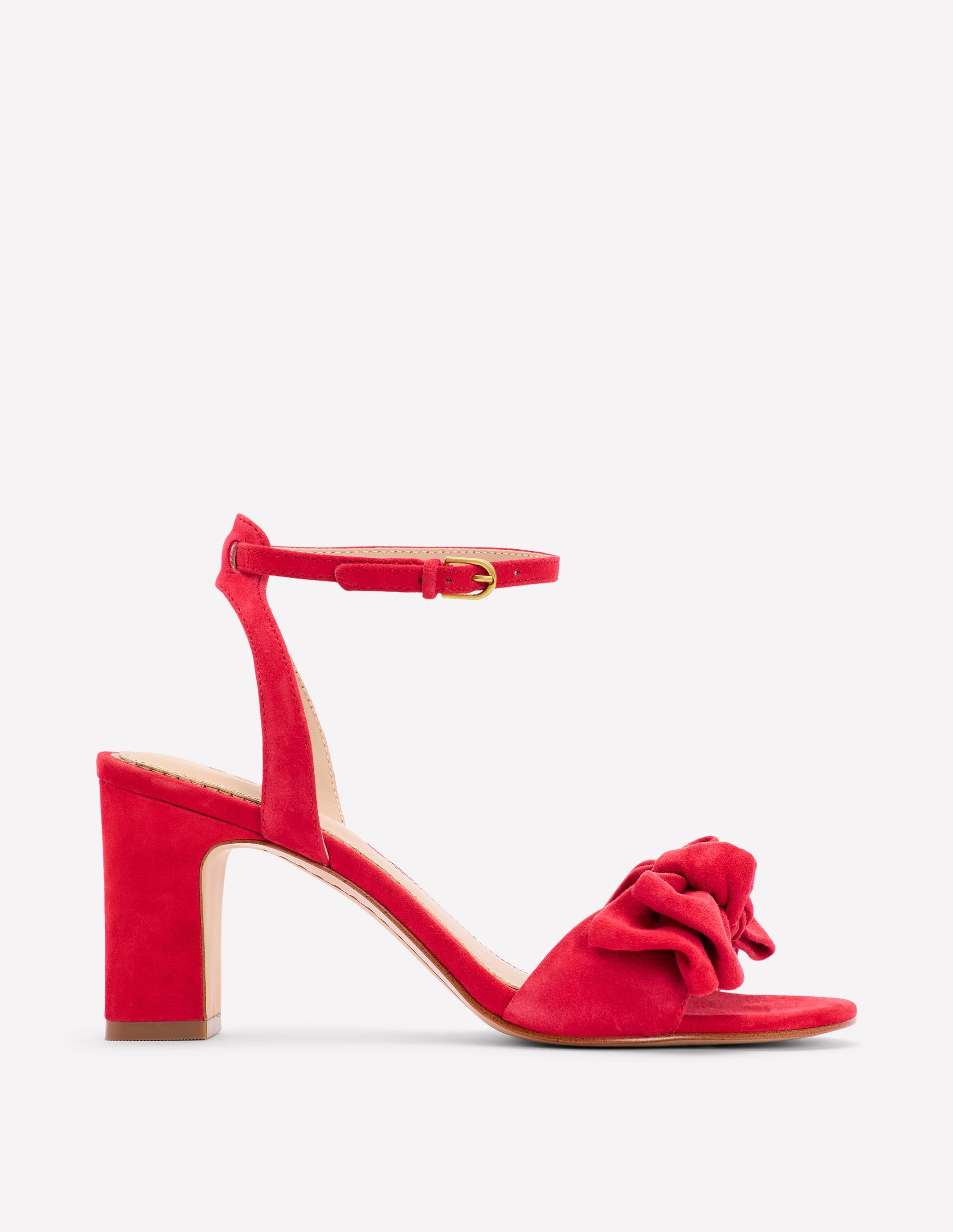 Bow Heeled Sandals-Hibiscus - Image 1