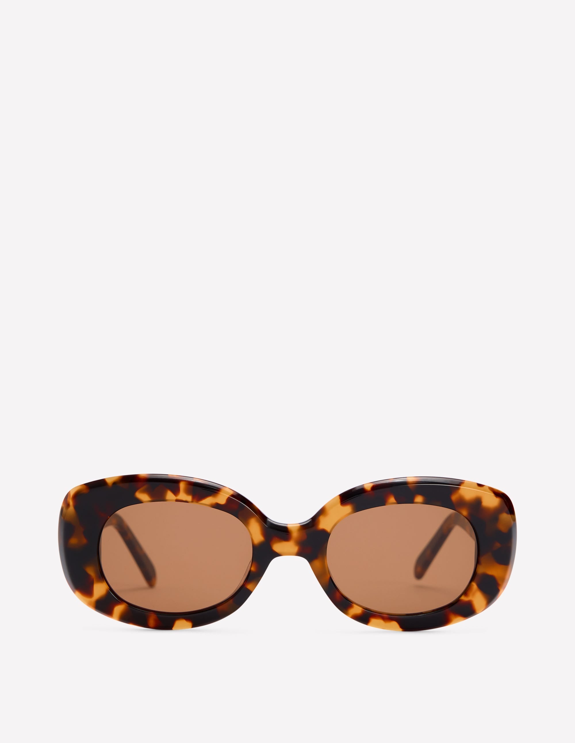 Thick Oval Sunglasses-Classic Tort - Image 1