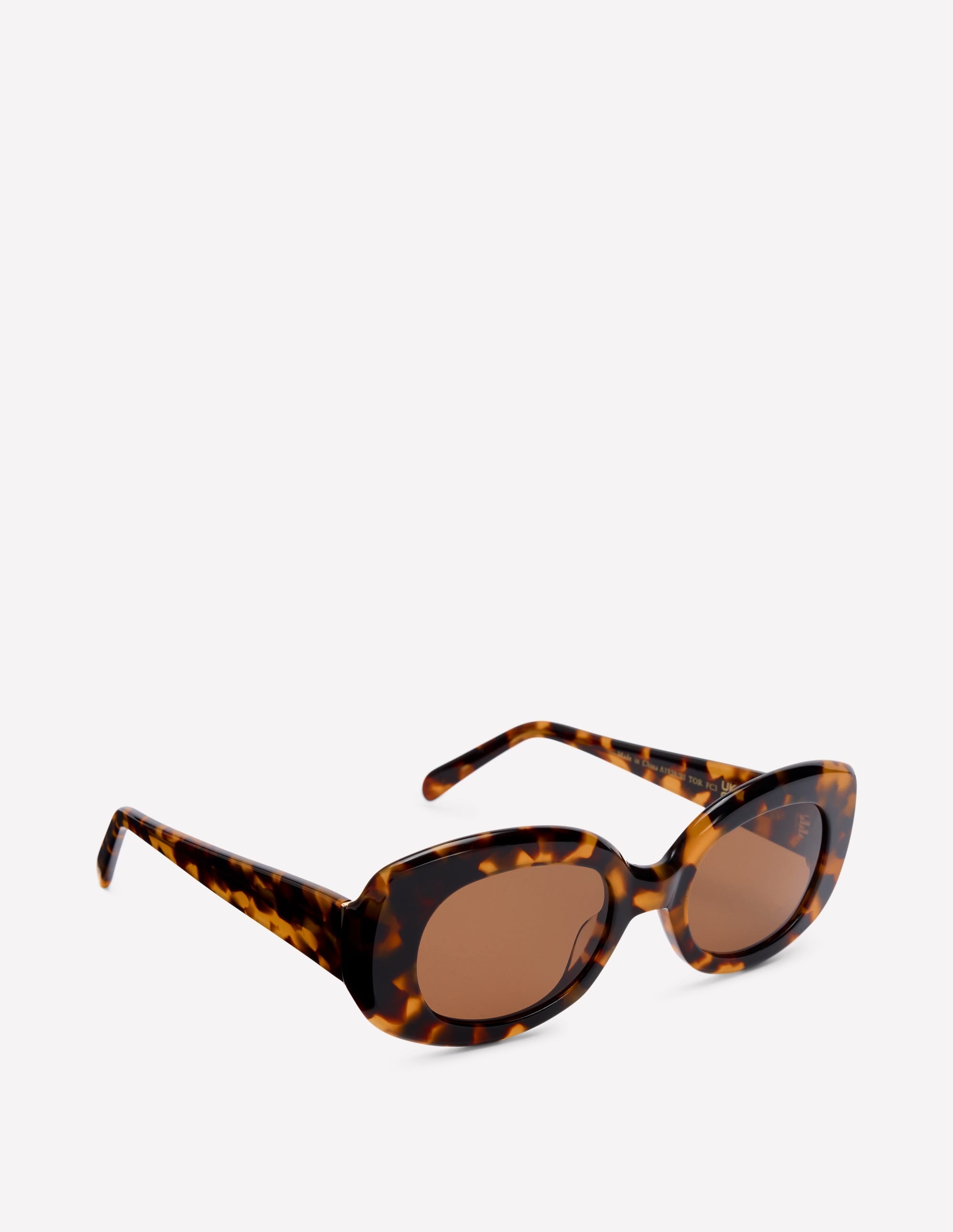 Thick Oval Sunglasses-Classic Tort - Image 3