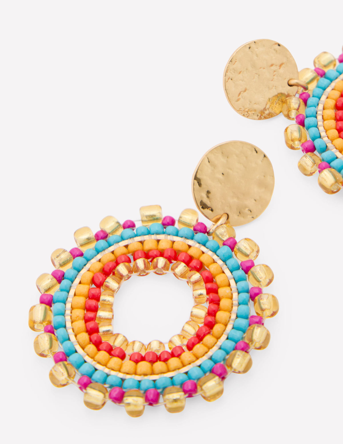 Circle Motif Earrings-Multi - Image 3