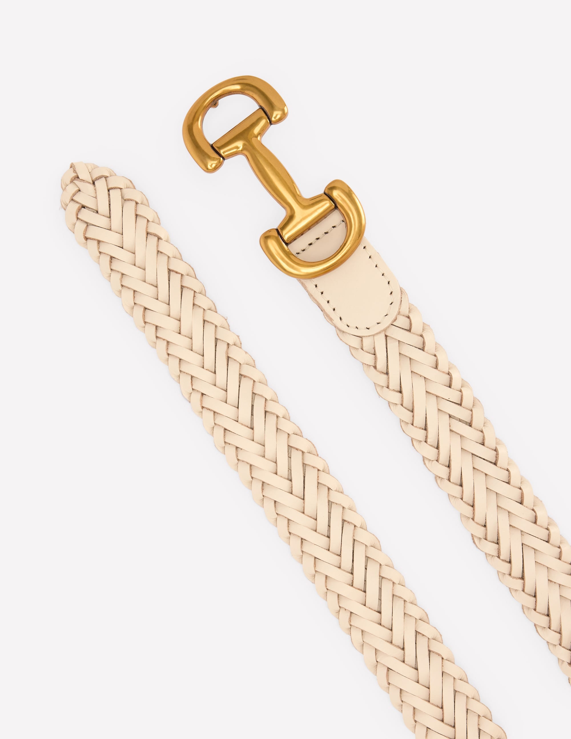 Woven Snaffle Belt-Ecru - Image 3
