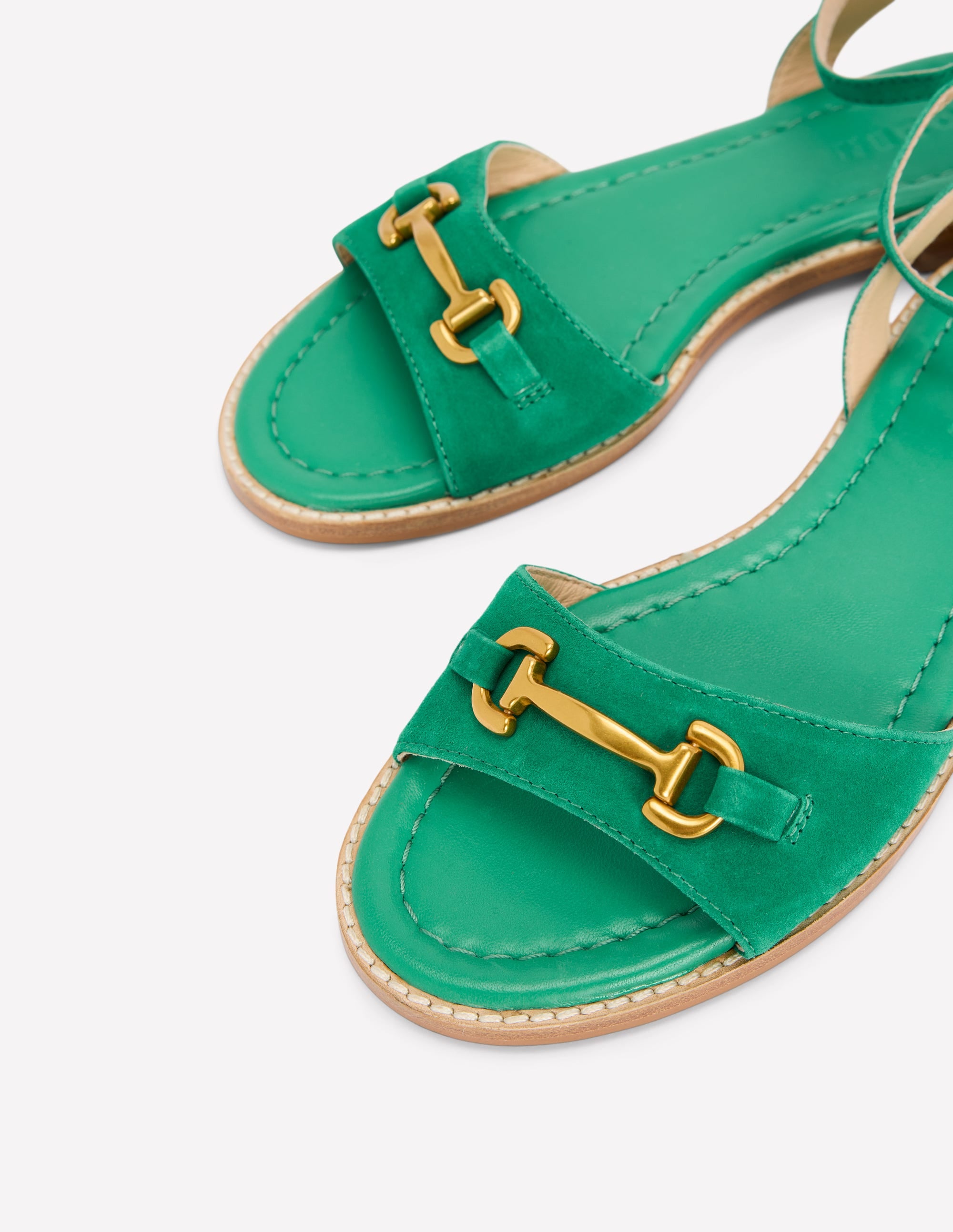 Iris Snaffle Flat Sandals-Rich Emerald - Image 4