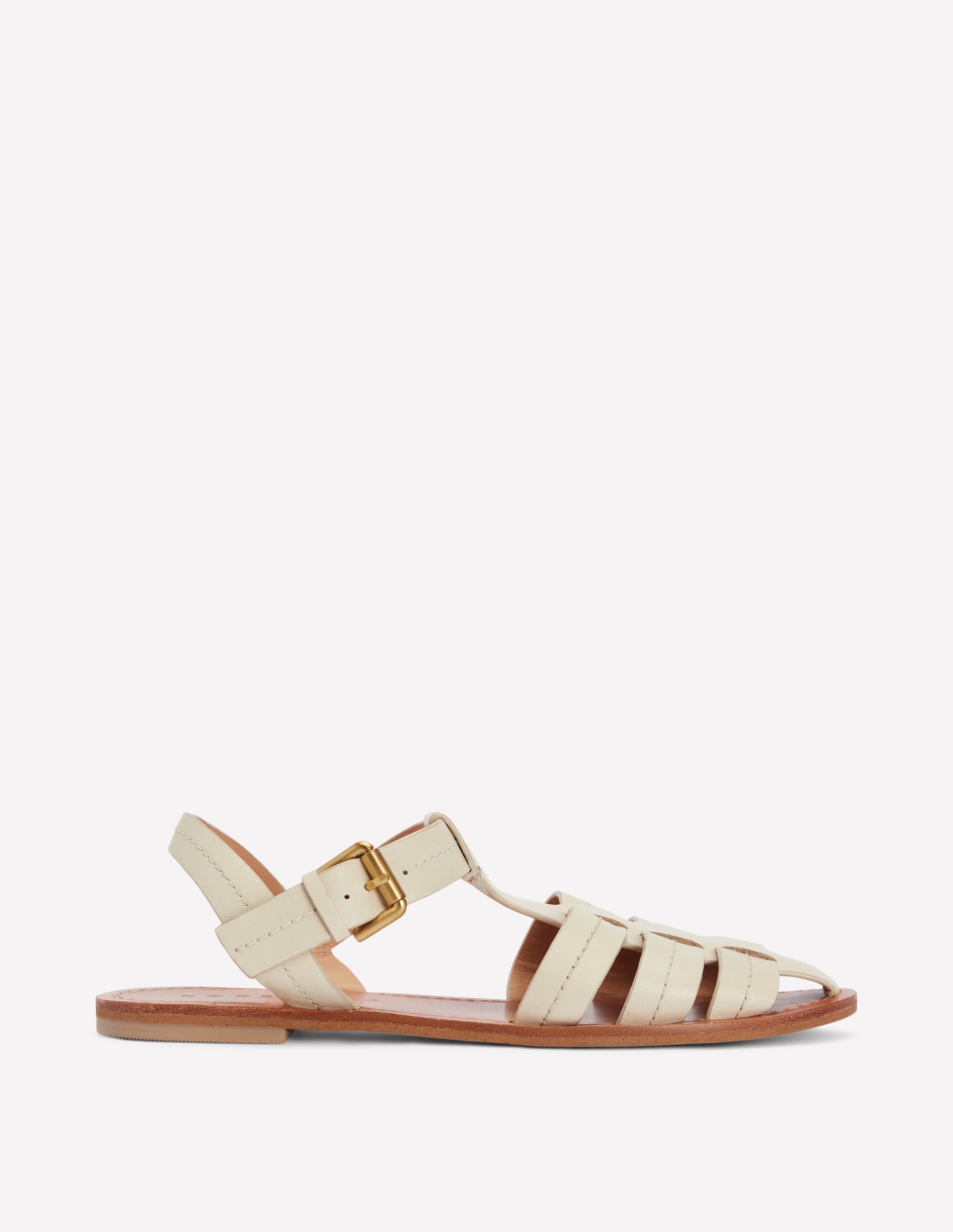 Fisherman Flat Sandals-Ecru - Image 1