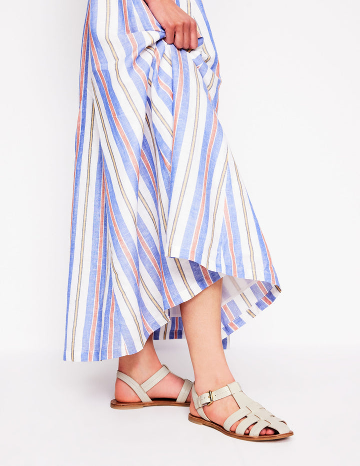 Fisherman Flat Sandals-Ecru