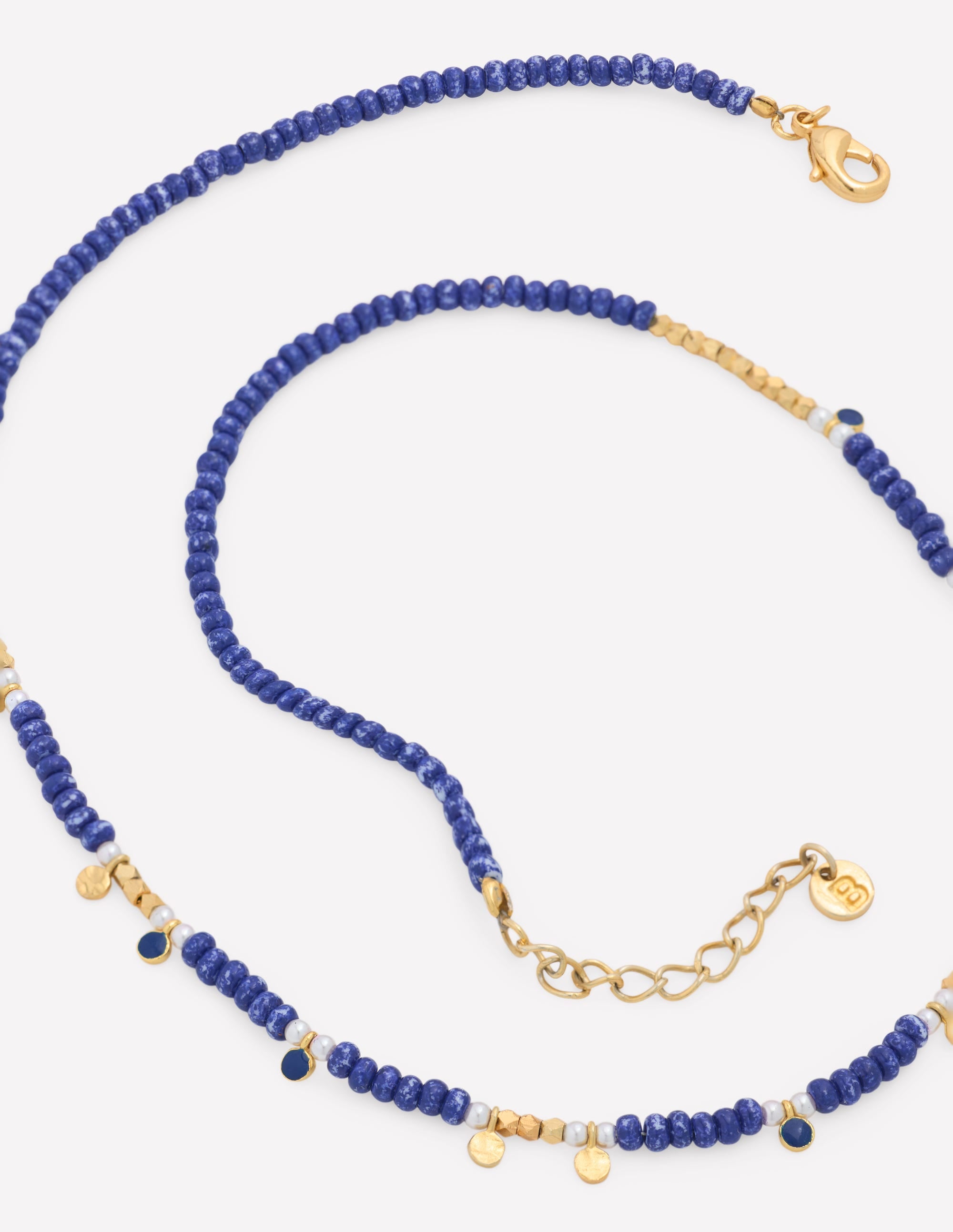 Layering Bead Necklace-Bright Blue - Image 3