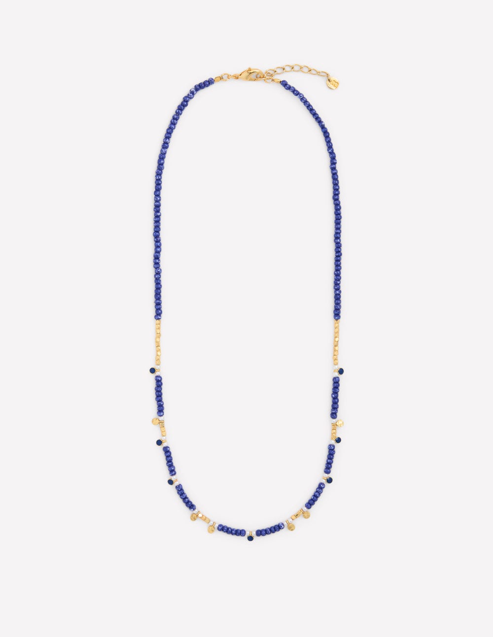 Layering Bead Necklace-Bright Blue - Image 1