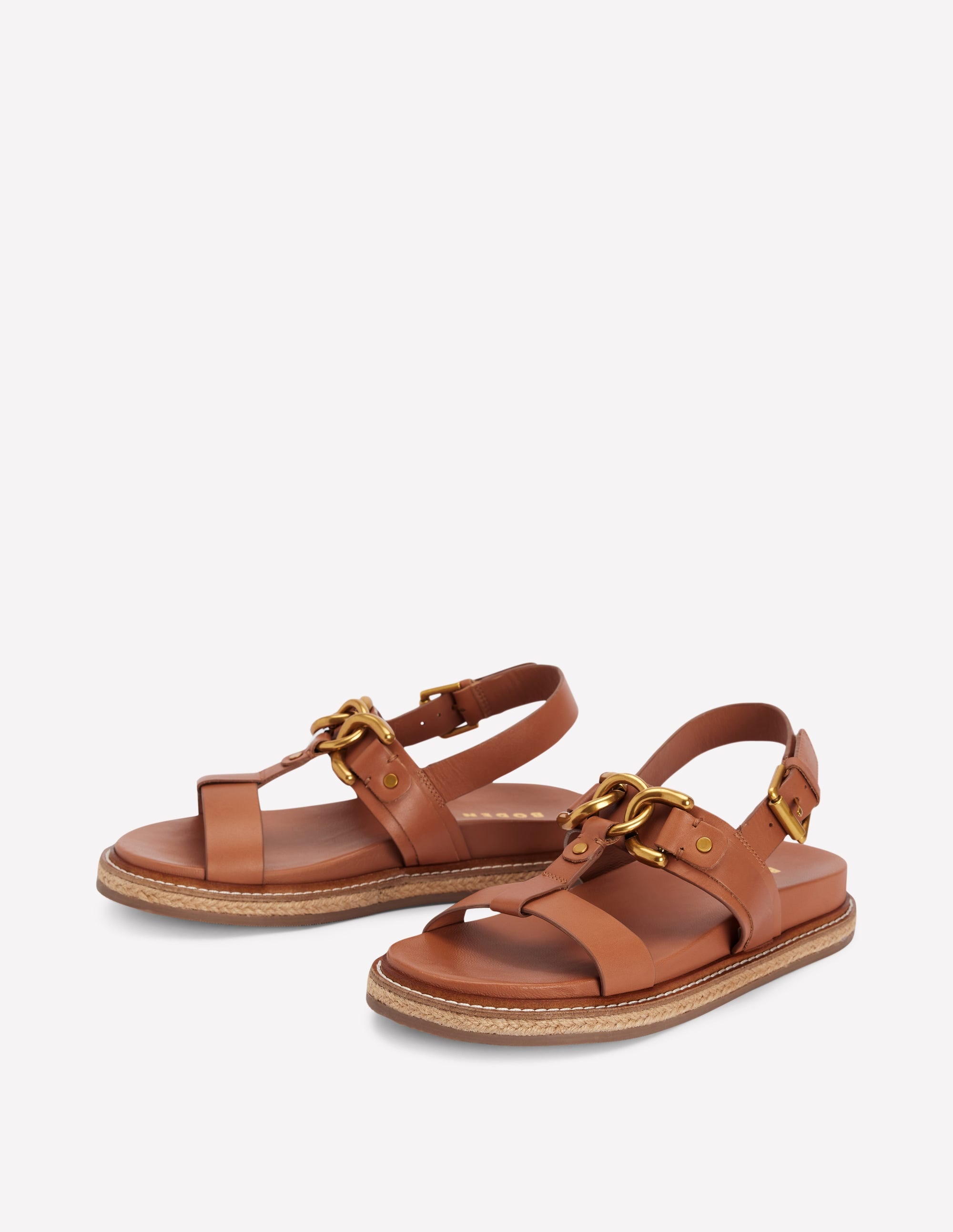 Hardware Detail Footbed Sandal-Tan - Image 3