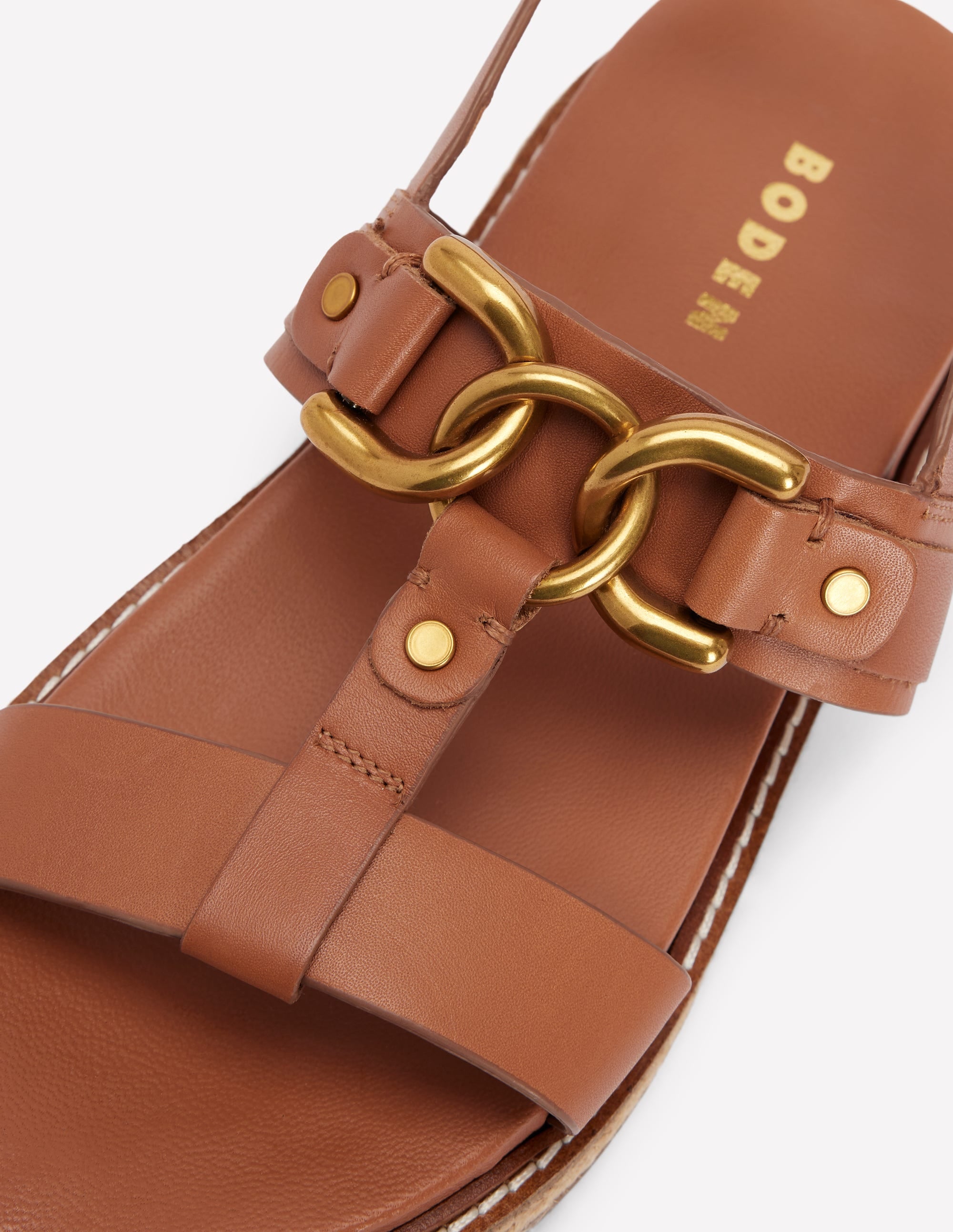 Hardware Detail Footbed Sandal-Tan - Image 4