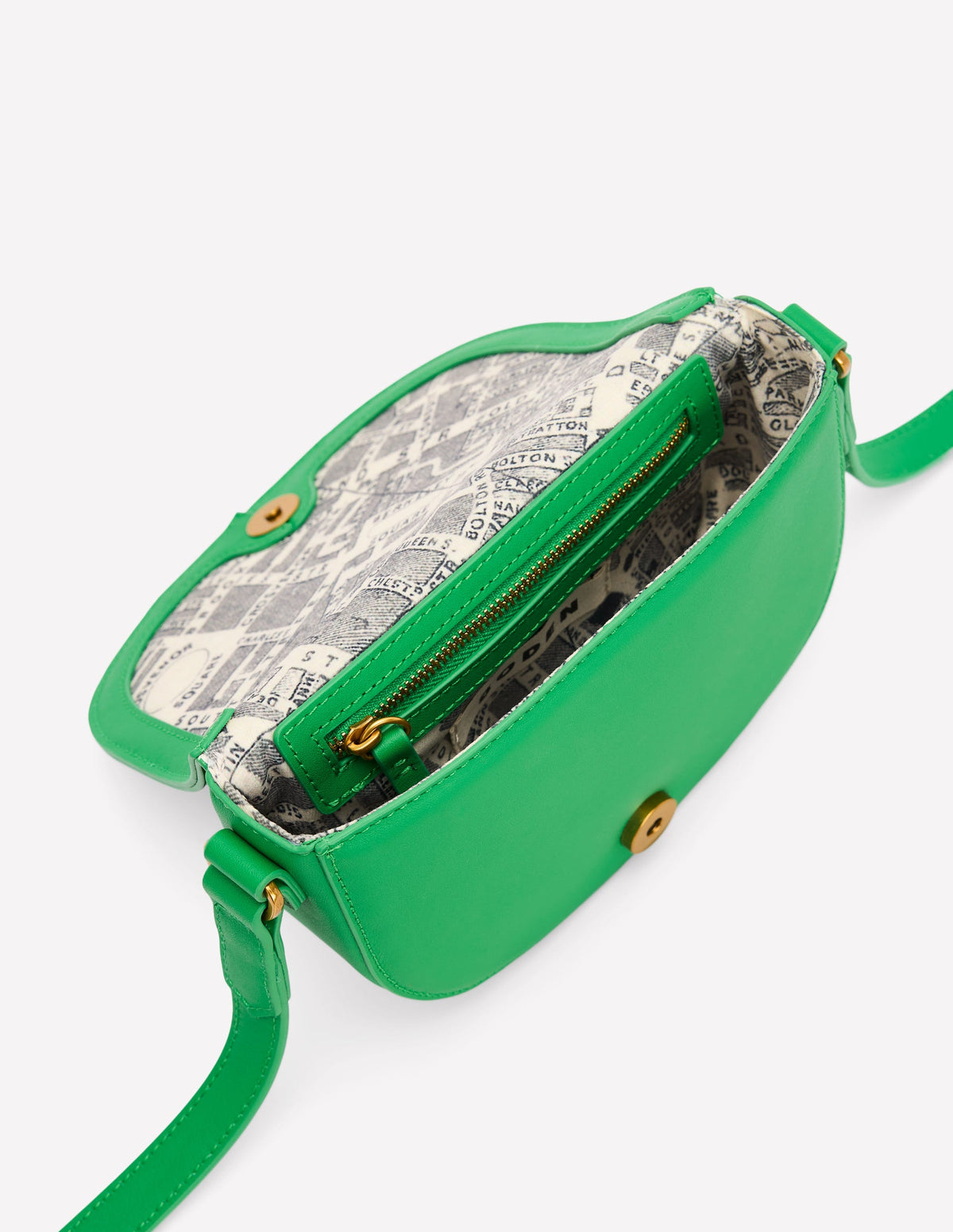 Iris Leather Mini Satchel-Green - Image 5