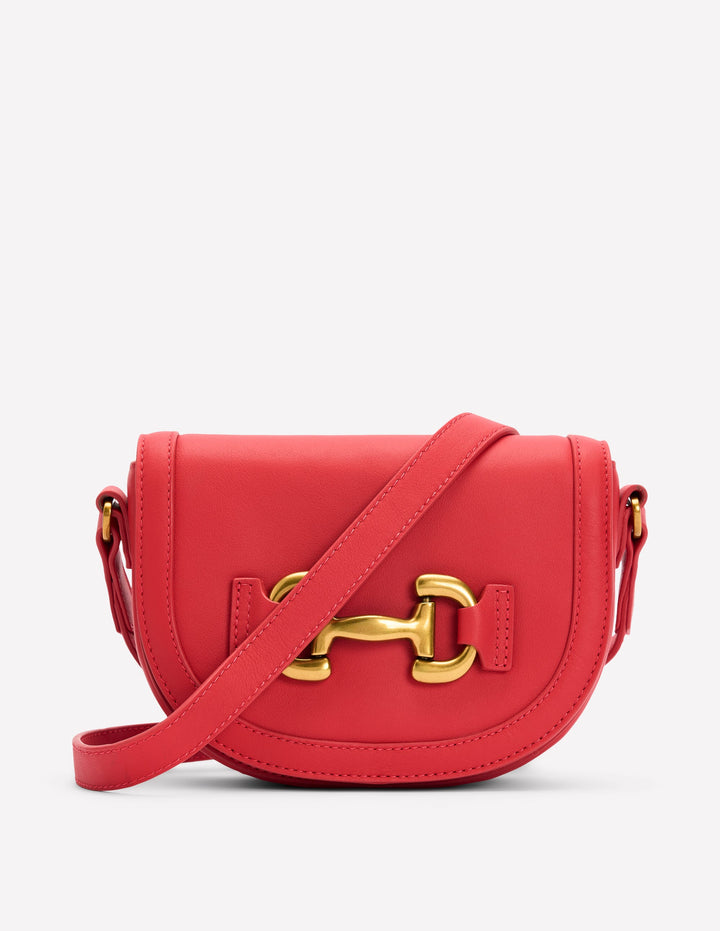 Iris Leather Mini Satchel-Red