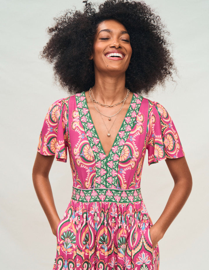Ellie Flutter Maxi Tea Dress | Stylish Dress with Flutter Sleeves | Boden UK Ellie Flutter Maxi Tea Dress | Stylish Dress with Flutter Sleeves | Boden UK