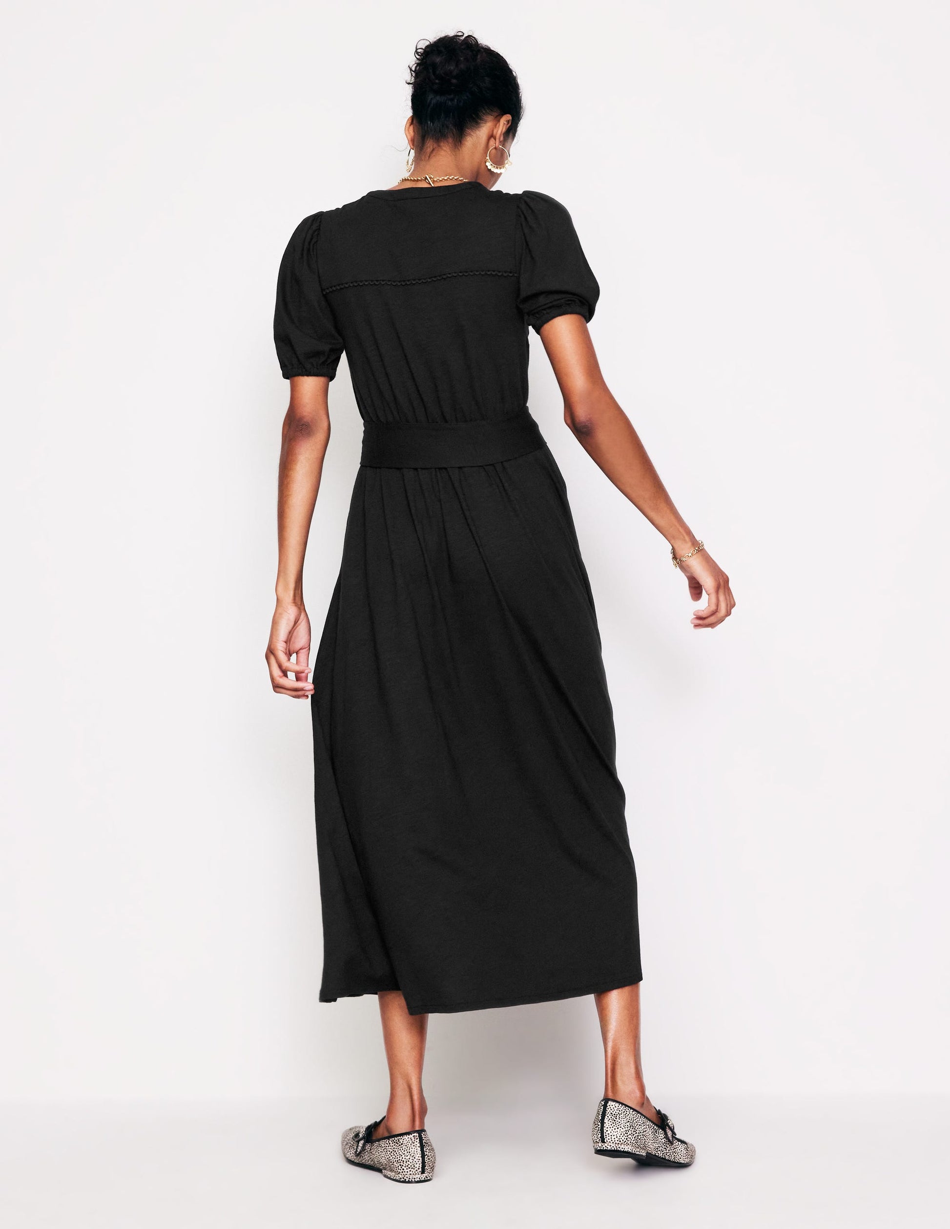sofia trim jersey midi dress BODEN - Sofia Trim Jersey Midi Dress