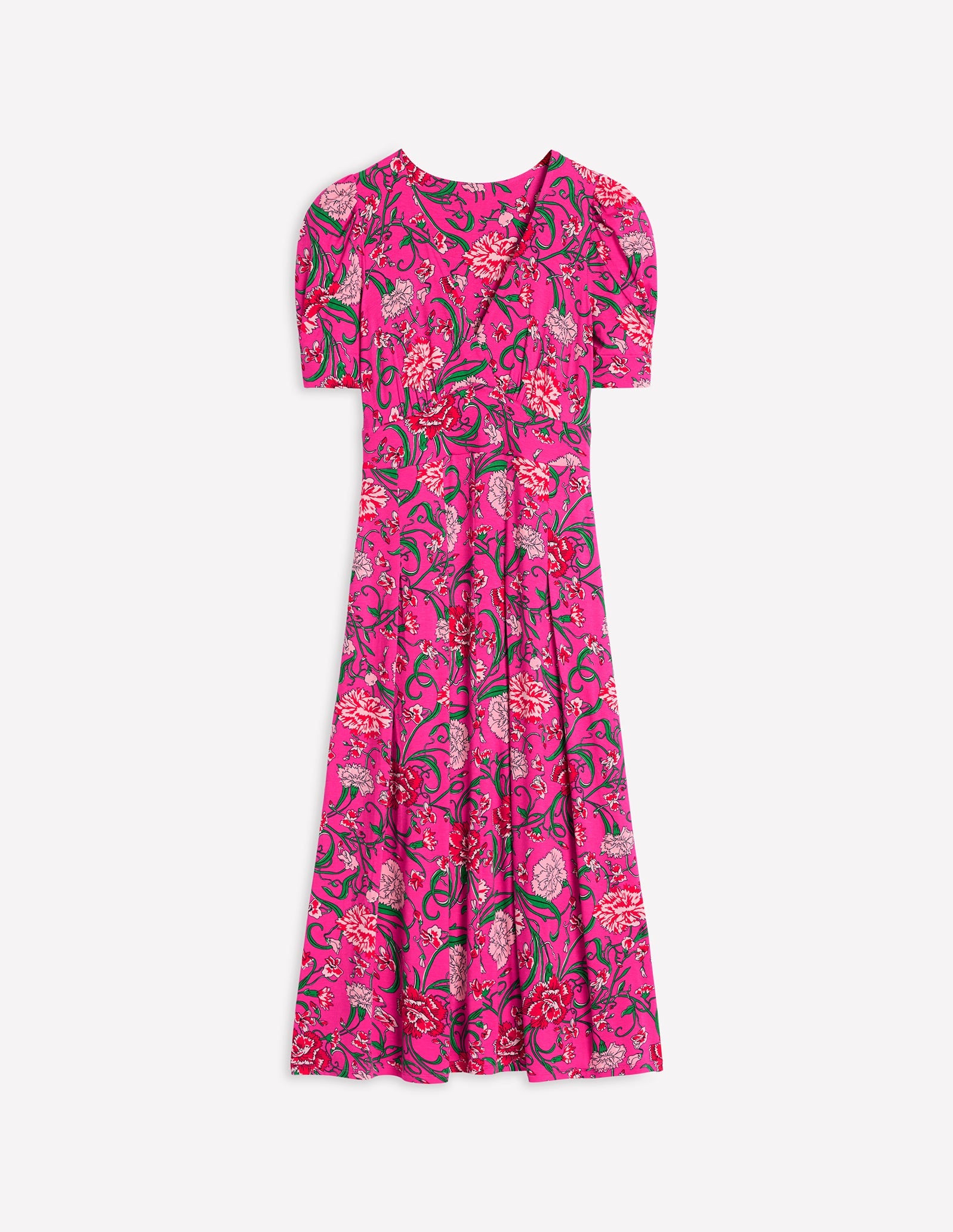 kristen pleated jersey dress Kristen Pleated Jersey Dress - High Risk Red, Ornate Blossom