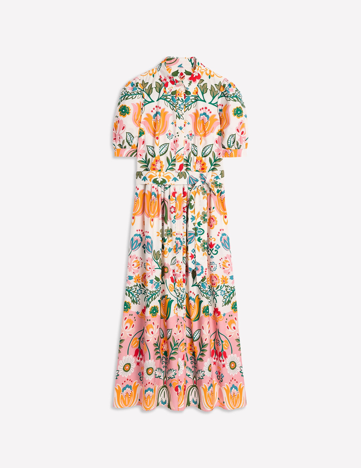 Alexa Maxi Shirt Dress-Ivory, Tulip Fusion - Image 5