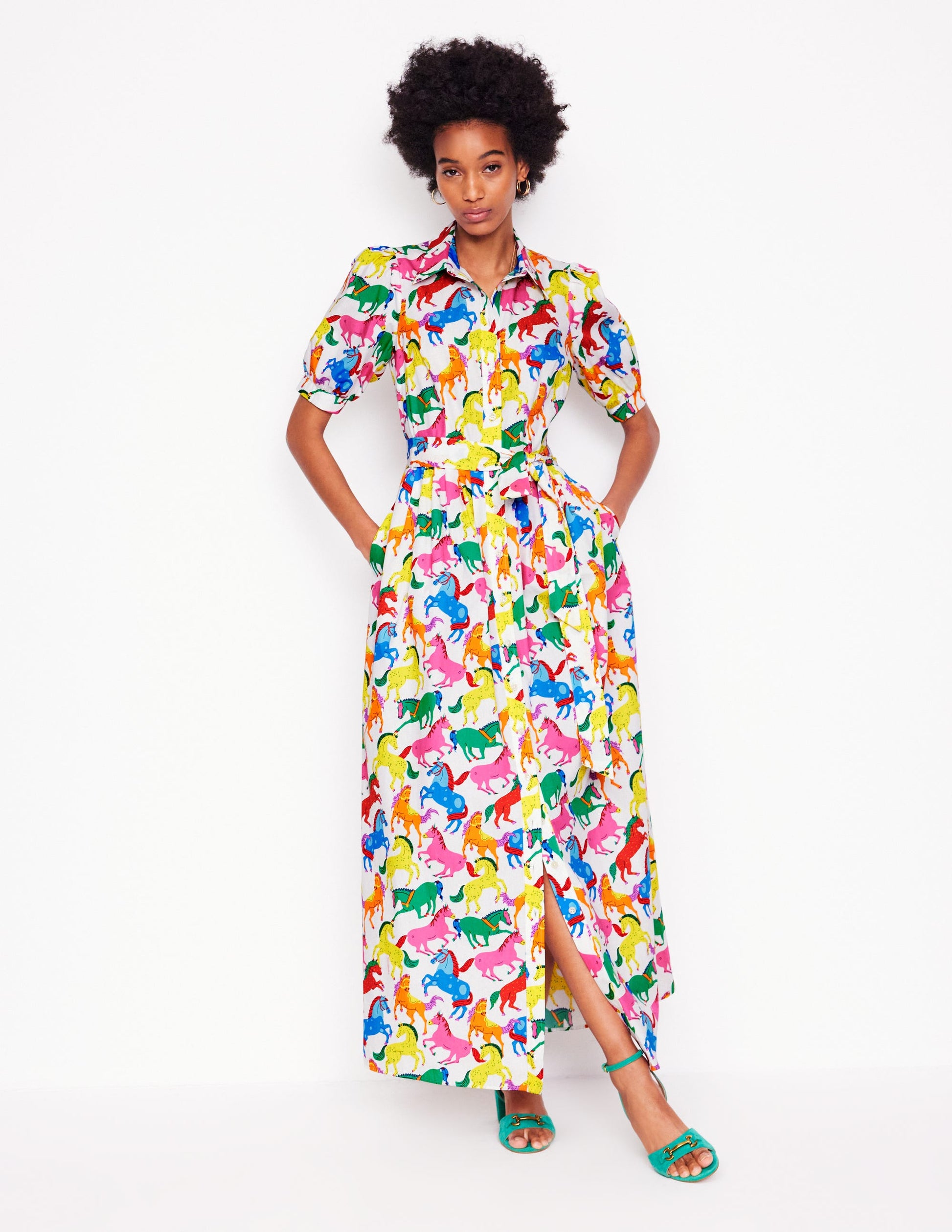 boden maxi shirt dress Occasion Maxi Shirt Dress - French Navy, Bloom Hotch