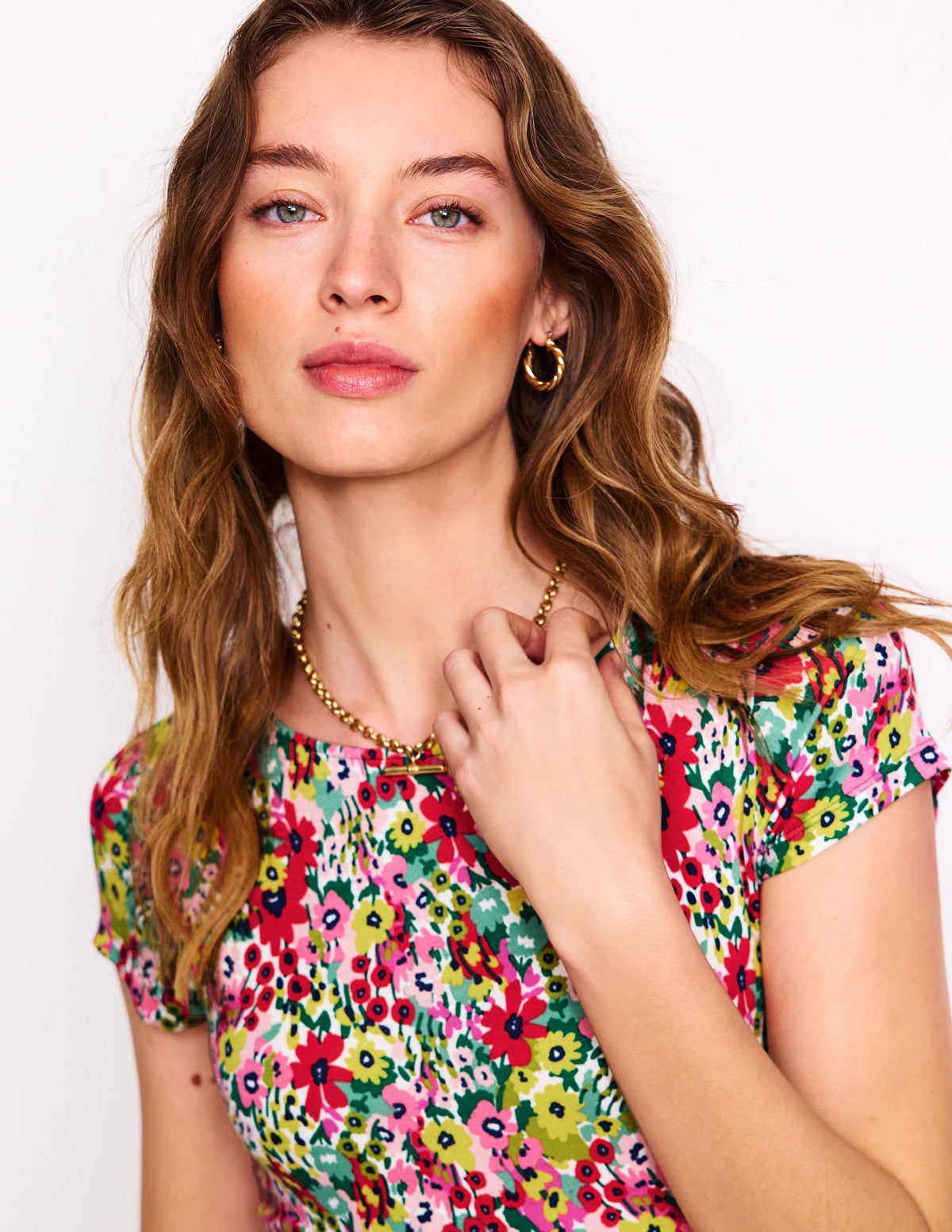 Amelie Jersey Dress-Multi, Wildflower Garden - Image 2