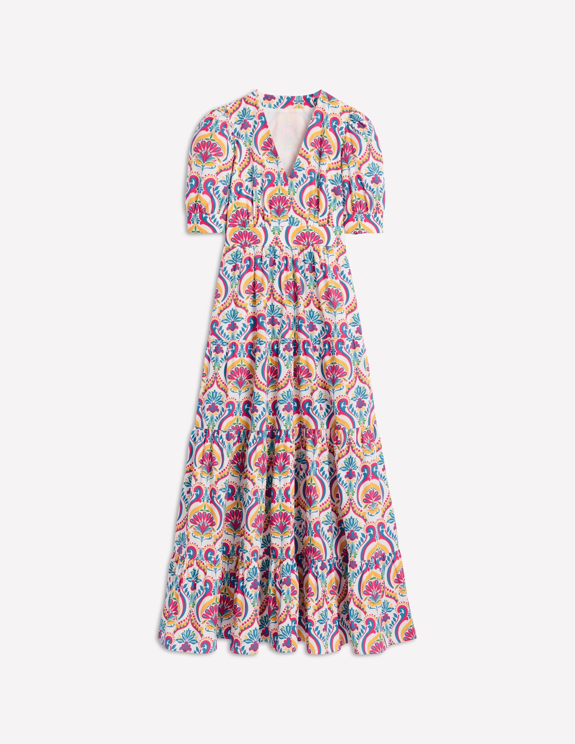 Bella Puff Sleeve Maxi Dress-Multi, Ornamental Floral - Image 7
