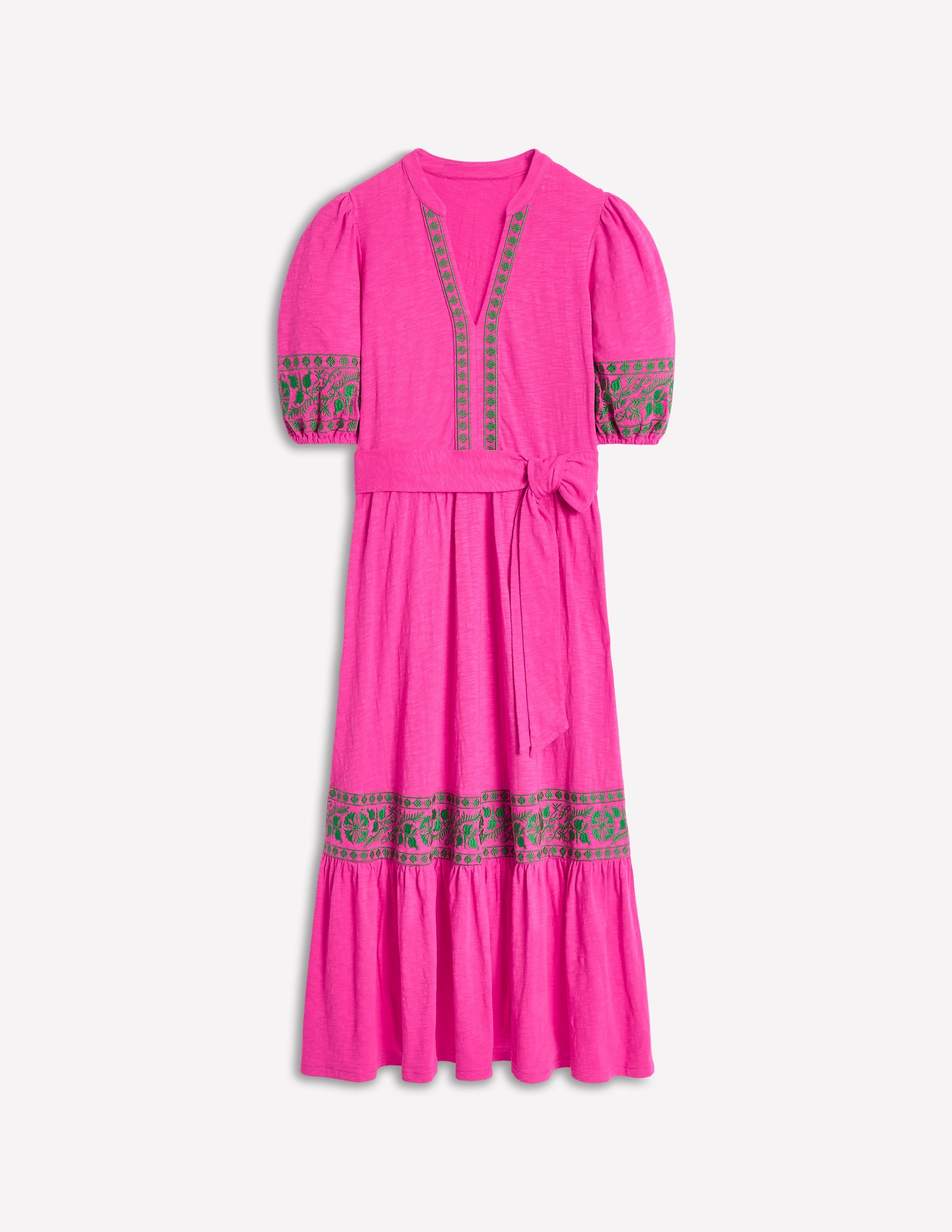 Amara Embroidered Jersey Dress-Pink Peony - Image 5